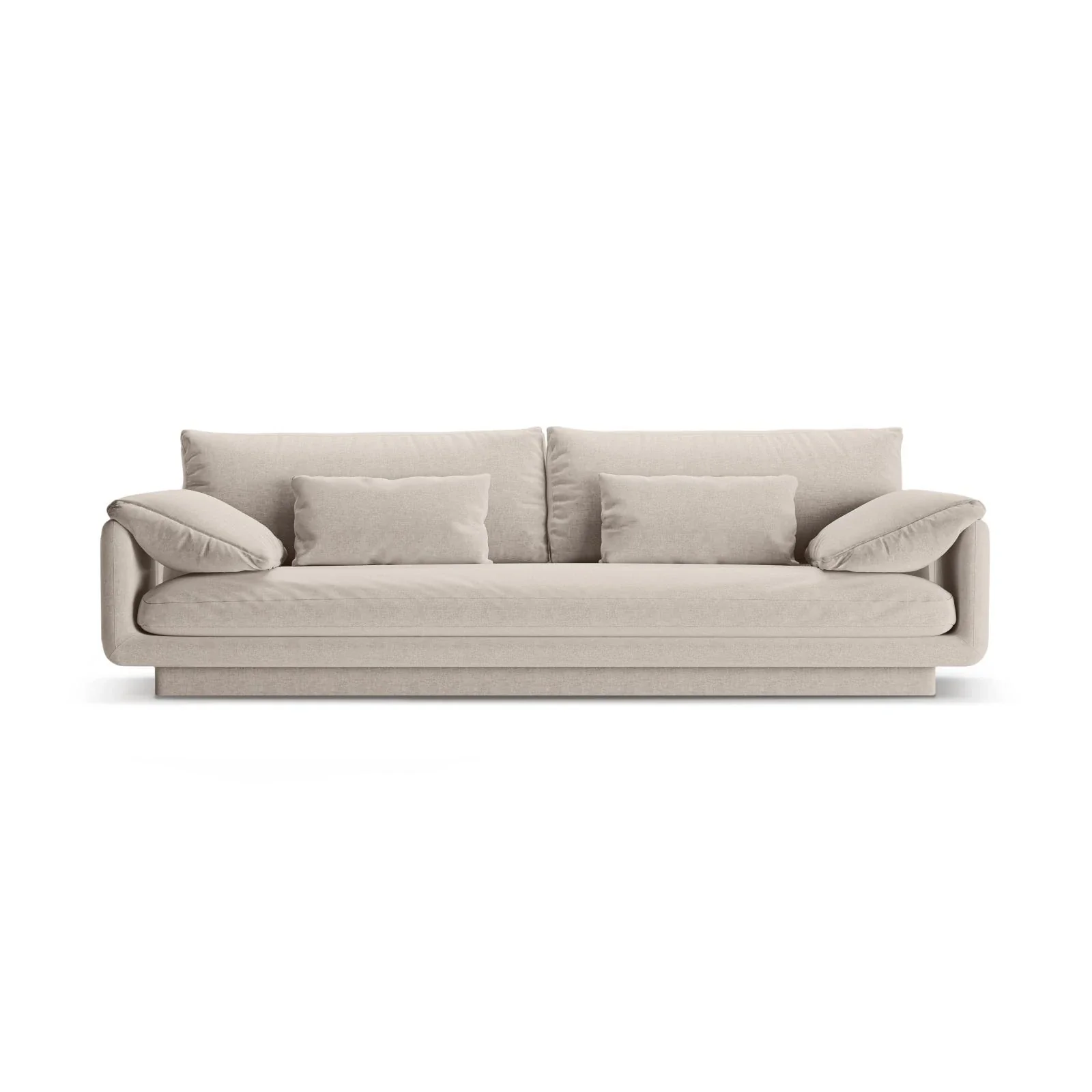 Torino 4-Sitzer Sofa aus Samt oder Strukturstoff, 250x103 cm - Image 36