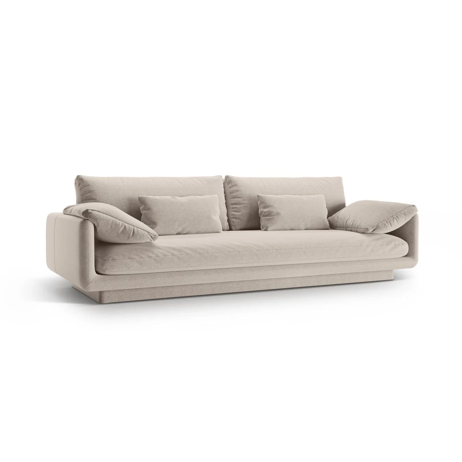 Torino 4-Sitzer Sofa aus Samt oder Strukturstoff, 250x103 cm - Image 37