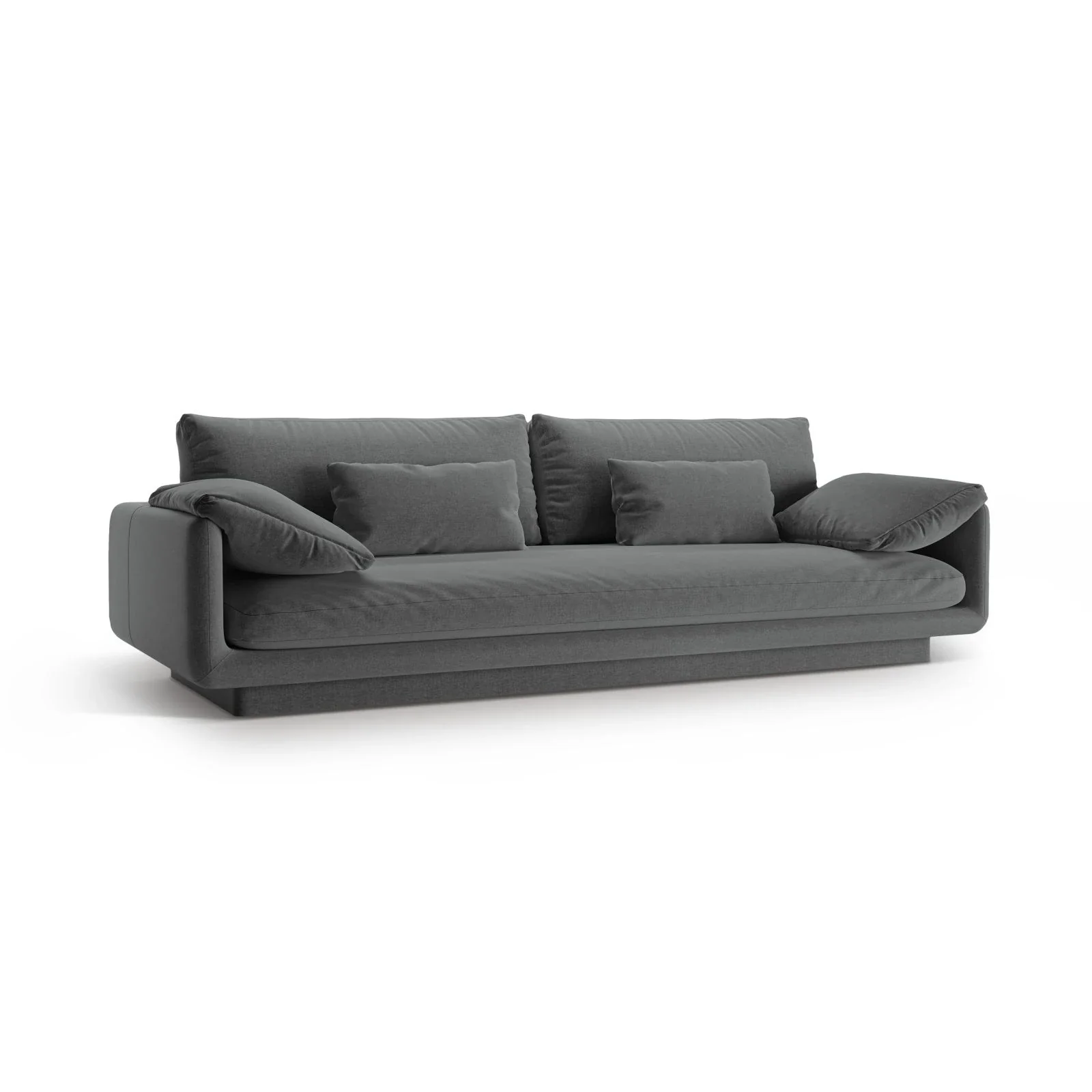 Torino 4-Sitzer Sofa aus Samt oder Strukturstoff, 250x103 cm - Image 57