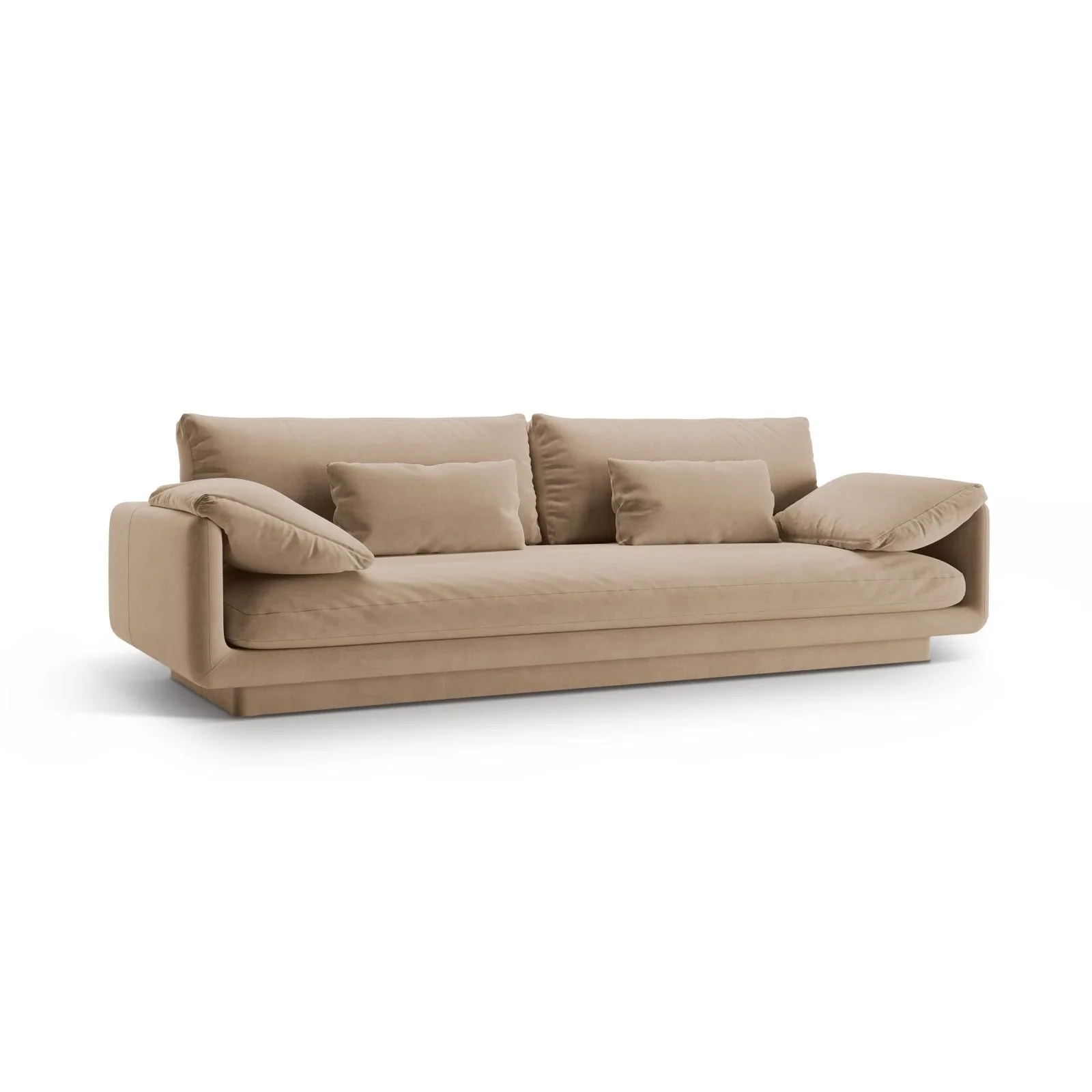 Torino 4-Sitzer Sofa aus Samt oder Strukturstoff, 250x103 cm - Image 7