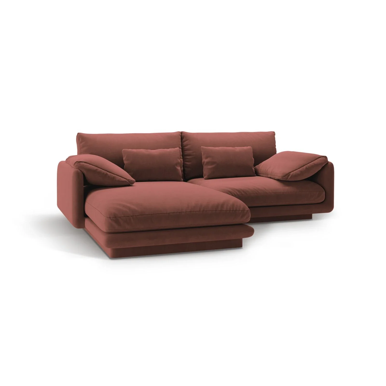 Torino Ecksofa, Linke Seite, aus Samt oder Strukturstoff, 220x170 cm - Image 15