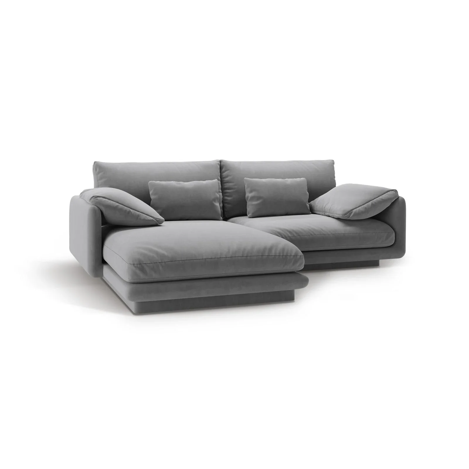 Torino Ecksofa, Linke Seite, aus Samt oder Strukturstoff, 220x170 cm - Image 21