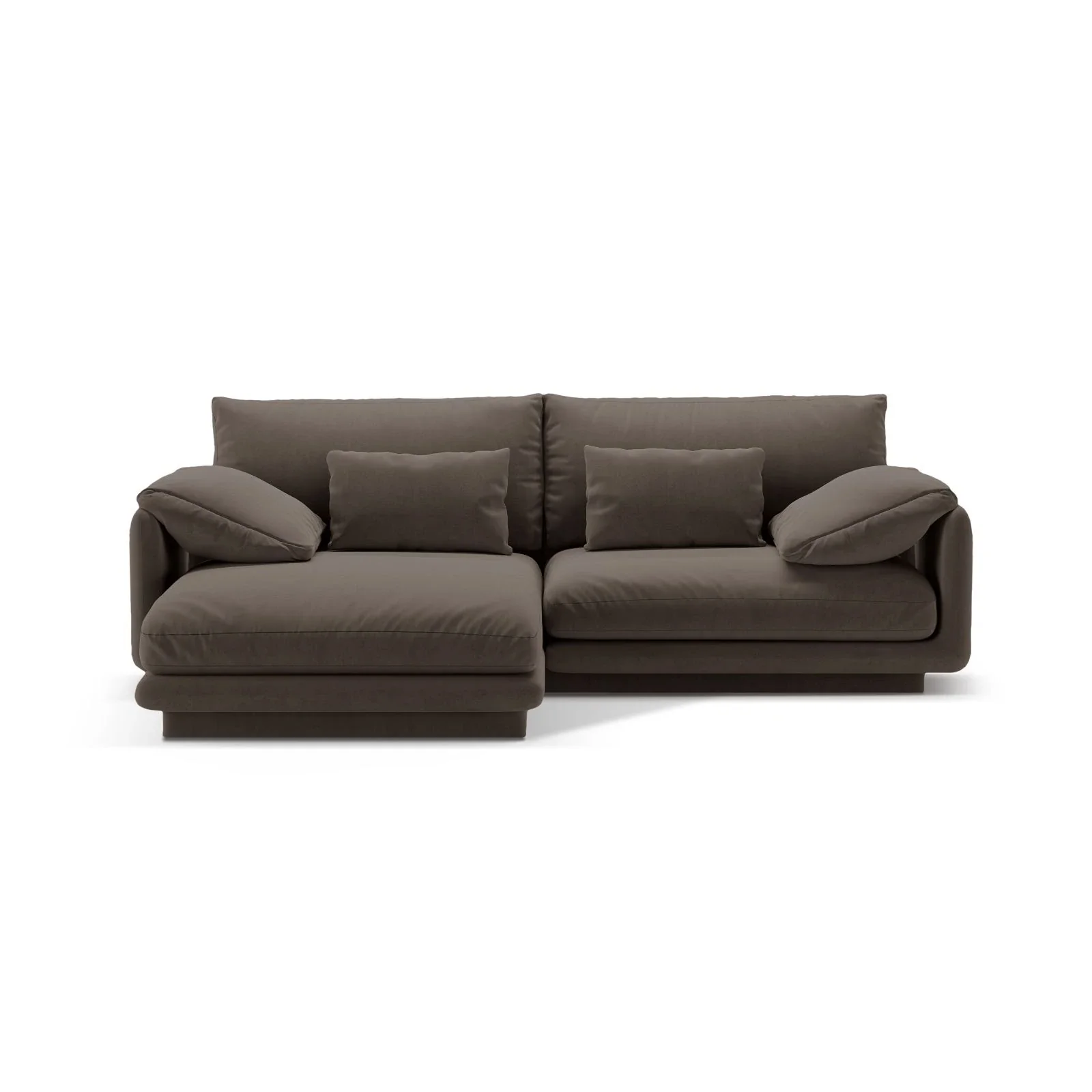 Torino Ecksofa, Linke Seite, aus Samt oder Strukturstoff, 220x170 cm - Image 25