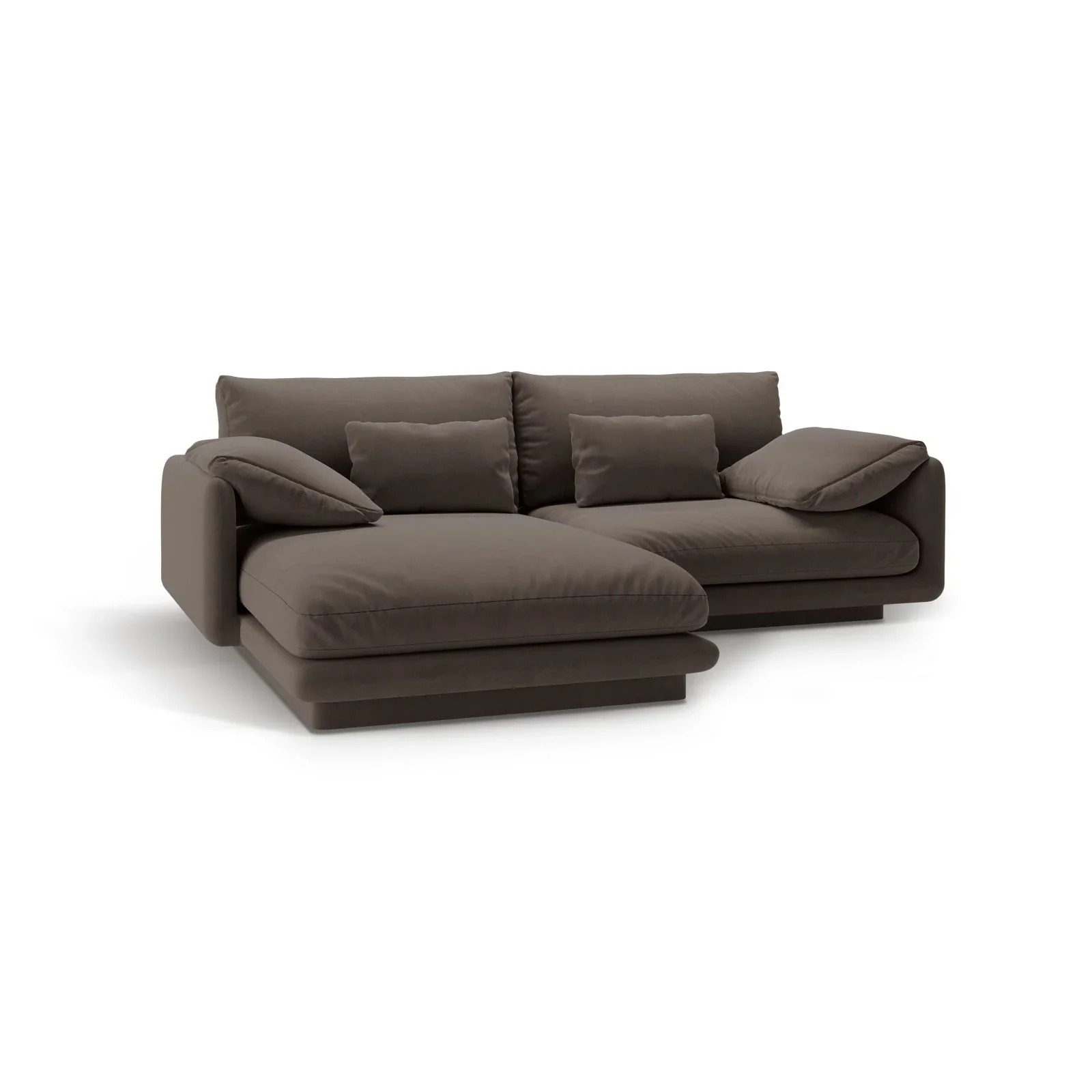 Torino Ecksofa, Linke Seite, aus Samt oder Strukturstoff, 220x170 cm - Image 27