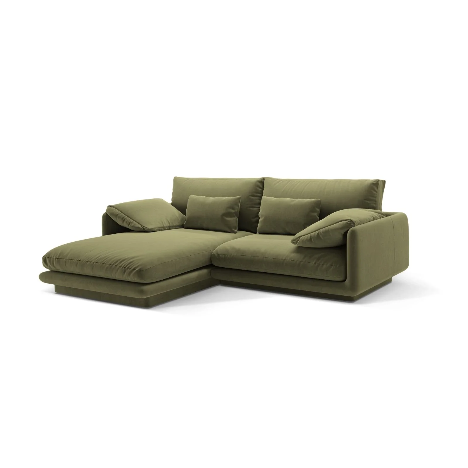 Torino Ecksofa, Linke Seite, aus Samt oder Strukturstoff, 220x170 cm - Image 32