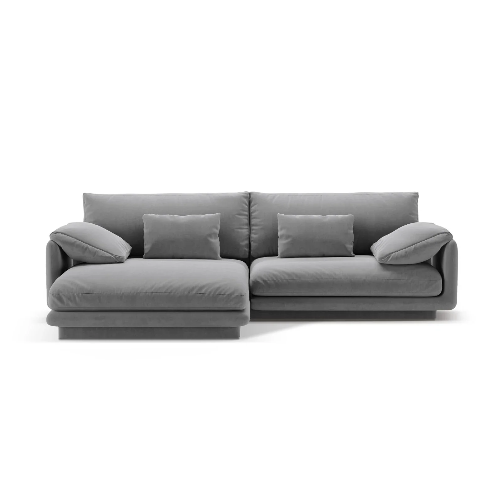 Torino Ecksofa, Linke Seite, aus Samt oder Strukturstoff, 250x170 cm - Image 19