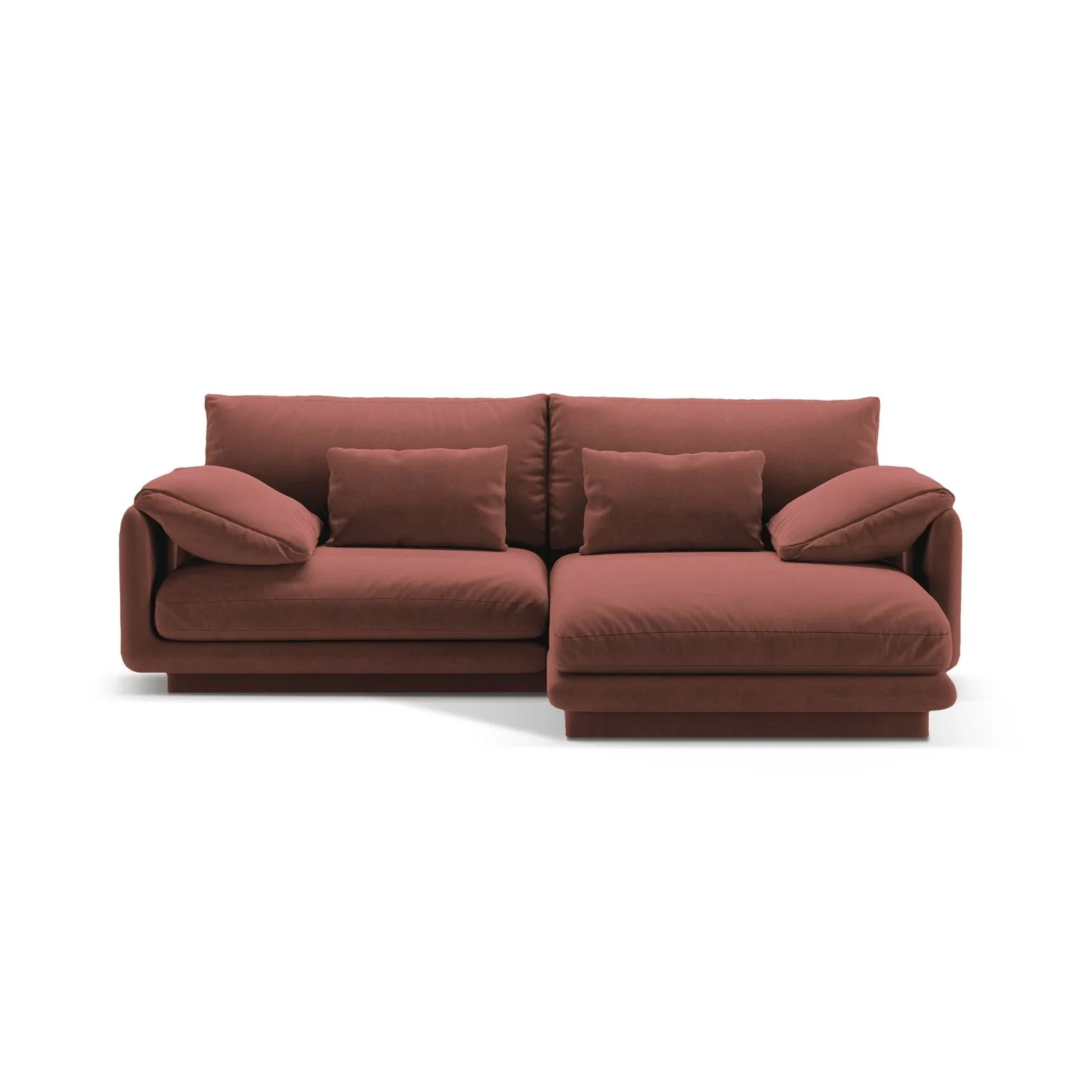 Torino Ecksofa, Rechte Seite, aus Samt oder Strukturstoff, 220x170 cm - Image 13