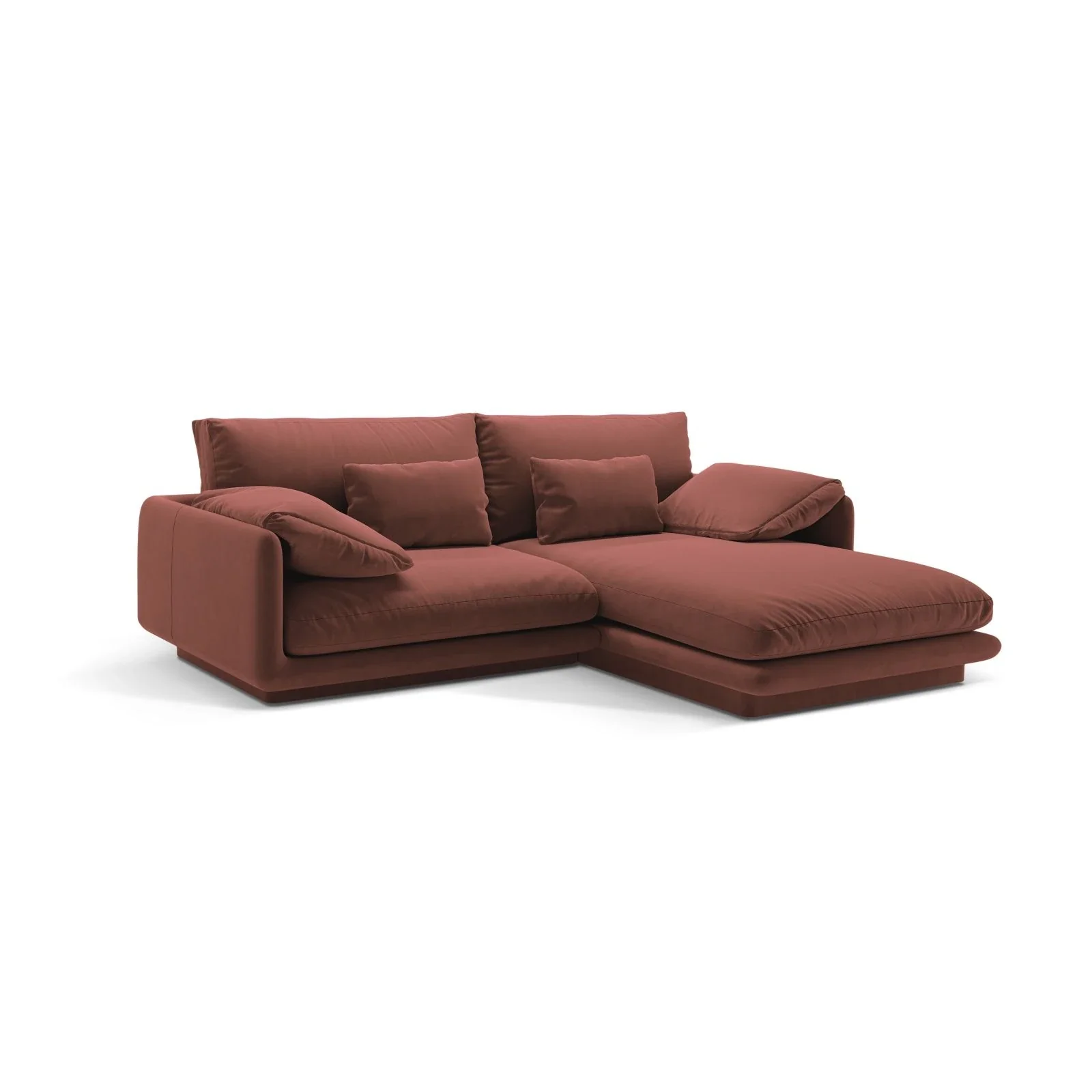 Torino Ecksofa, Rechte Seite, aus Samt oder Strukturstoff, 220x170 cm - Image 14