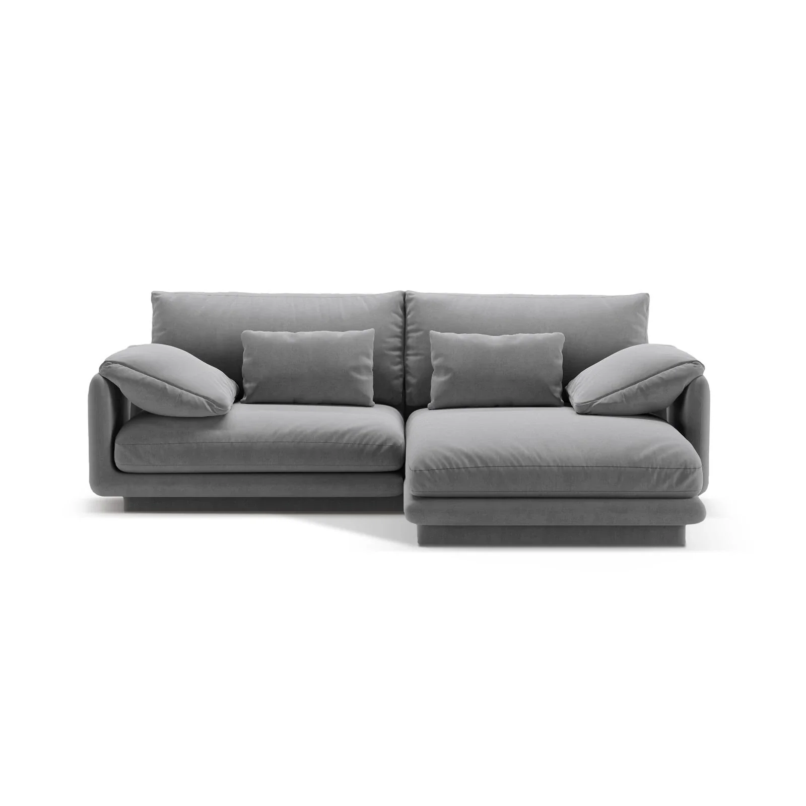 Torino Ecksofa, Rechte Seite, aus Samt oder Strukturstoff, 220x170 cm - Image 19