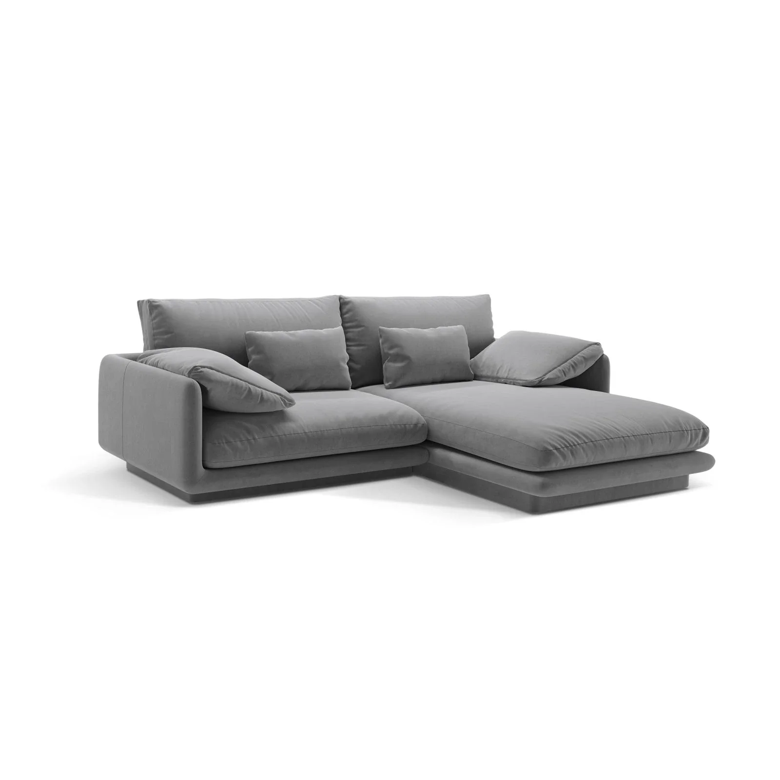 Torino Ecksofa, Rechte Seite, aus Samt oder Strukturstoff, 220x170 cm - Image 20