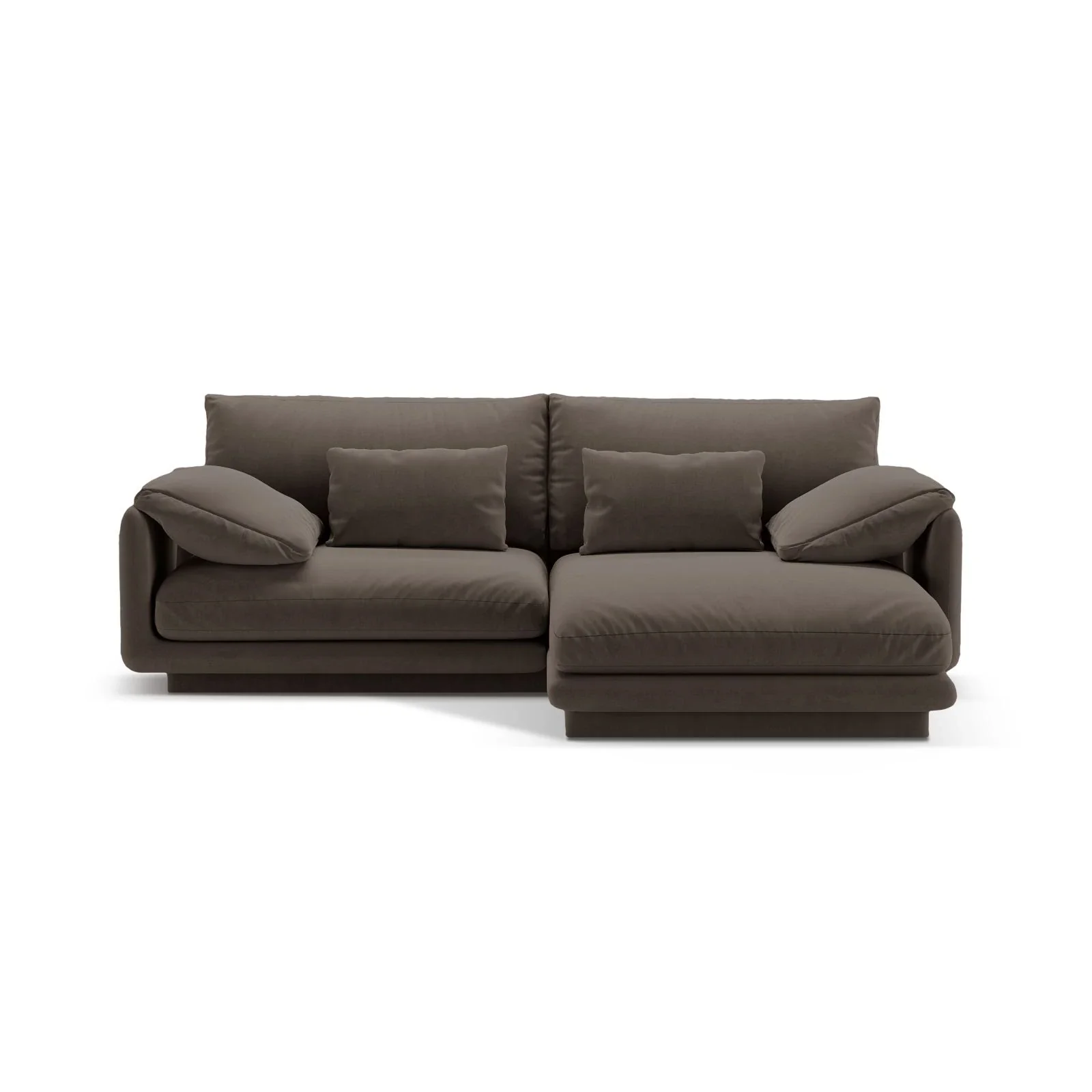 Torino Ecksofa, Rechte Seite, aus Samt oder Strukturstoff, 220x170 cm - Image 25