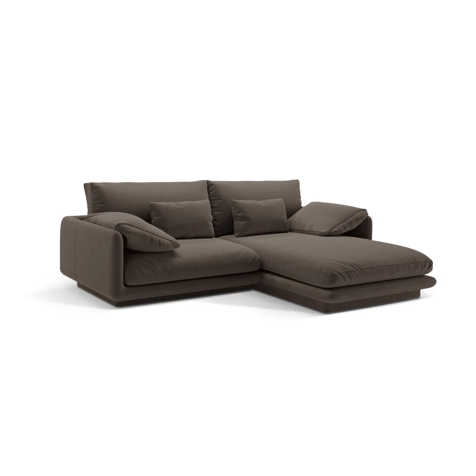 Torino Ecksofa, Rechte Seite, aus Samt oder Strukturstoff, 220x170 cm - Image 26