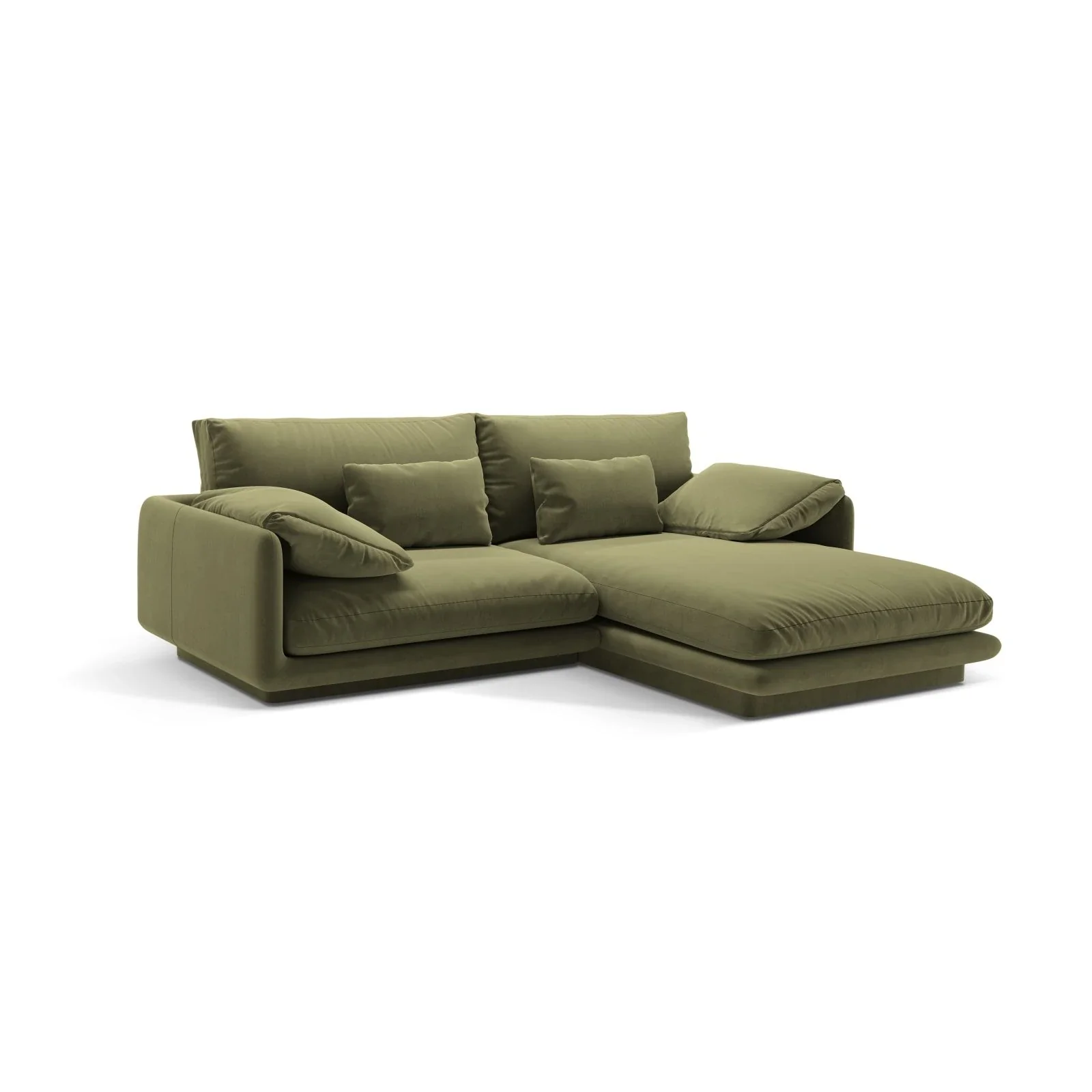 Torino Ecksofa, Rechte Seite, aus Samt oder Strukturstoff, 220x170 cm - Image 32