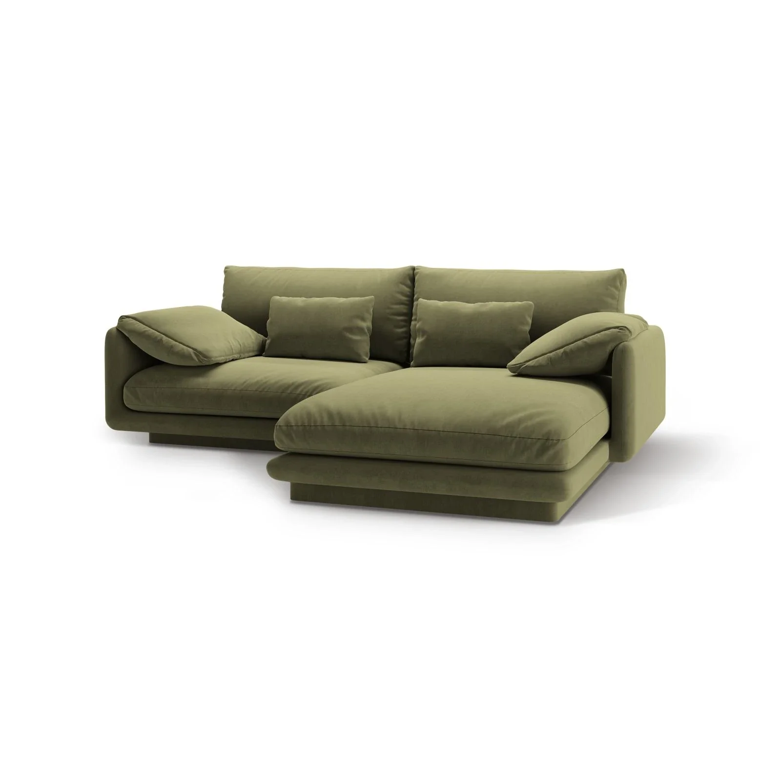 Torino Ecksofa, Rechte Seite, aus Samt oder Strukturstoff, 220x170 cm - Image 34