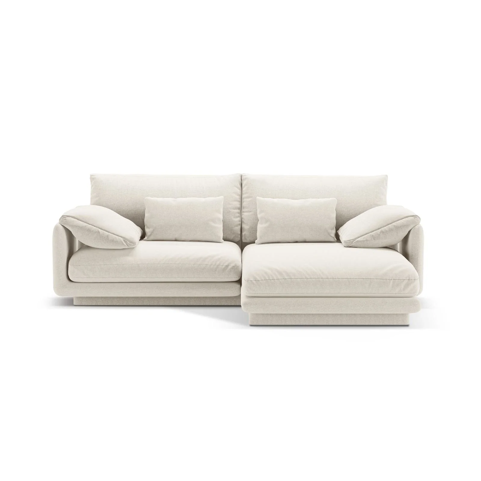 Torino Ecksofa, Rechte Seite, aus Samt oder Strukturstoff, 220x170 cm - Image 37