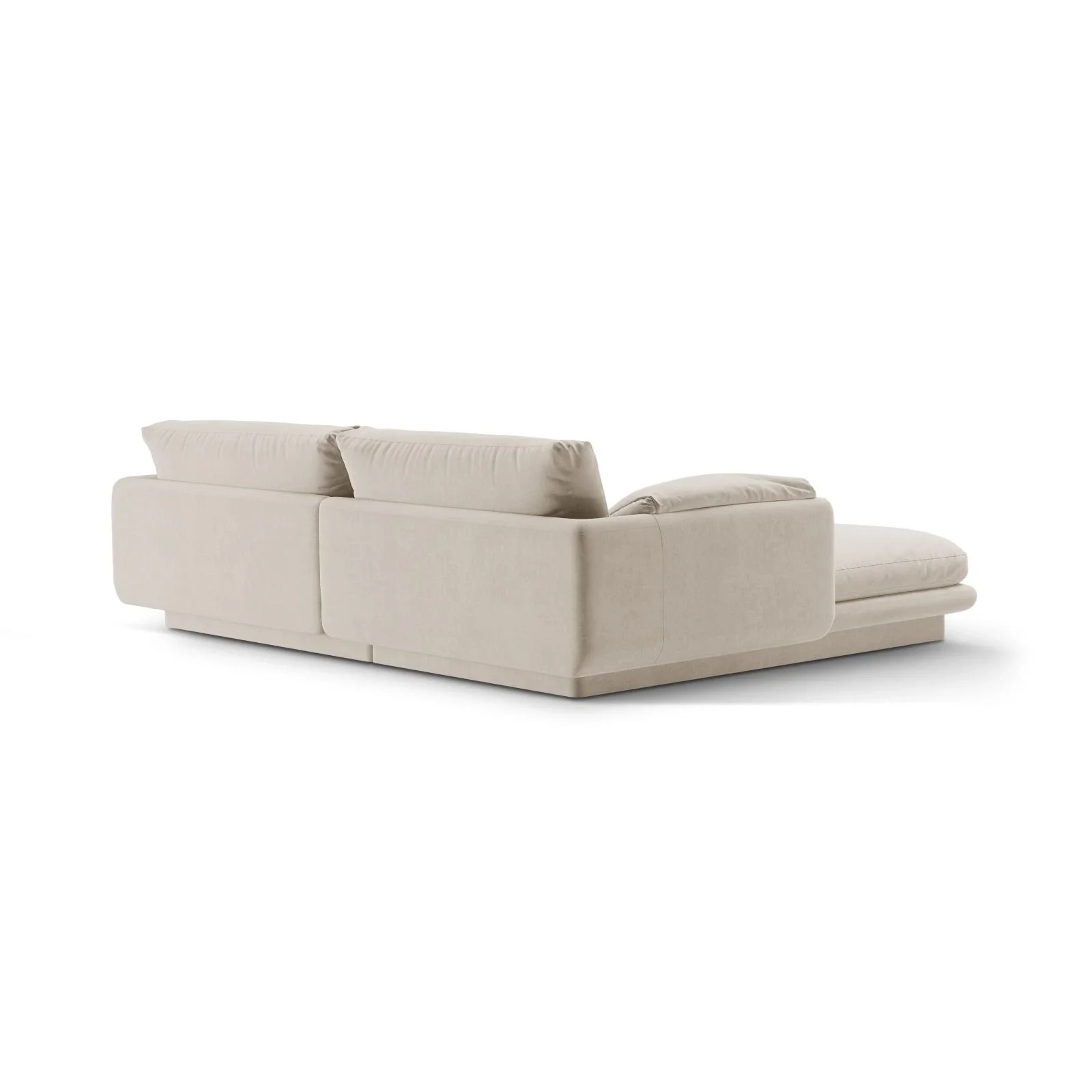 Torino Ecksofa, Rechte Seite, aus Samt oder Strukturstoff, 220x170 cm - Image 4