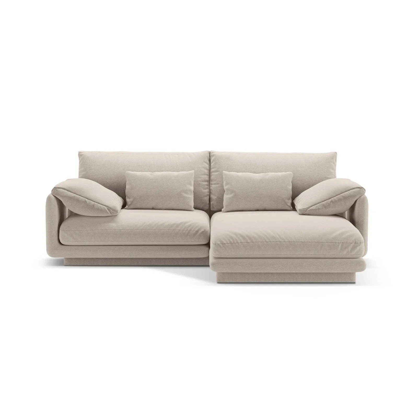 Torino Ecksofa, Rechte Seite, aus Samt oder Strukturstoff, 220x170 cm - Image 43