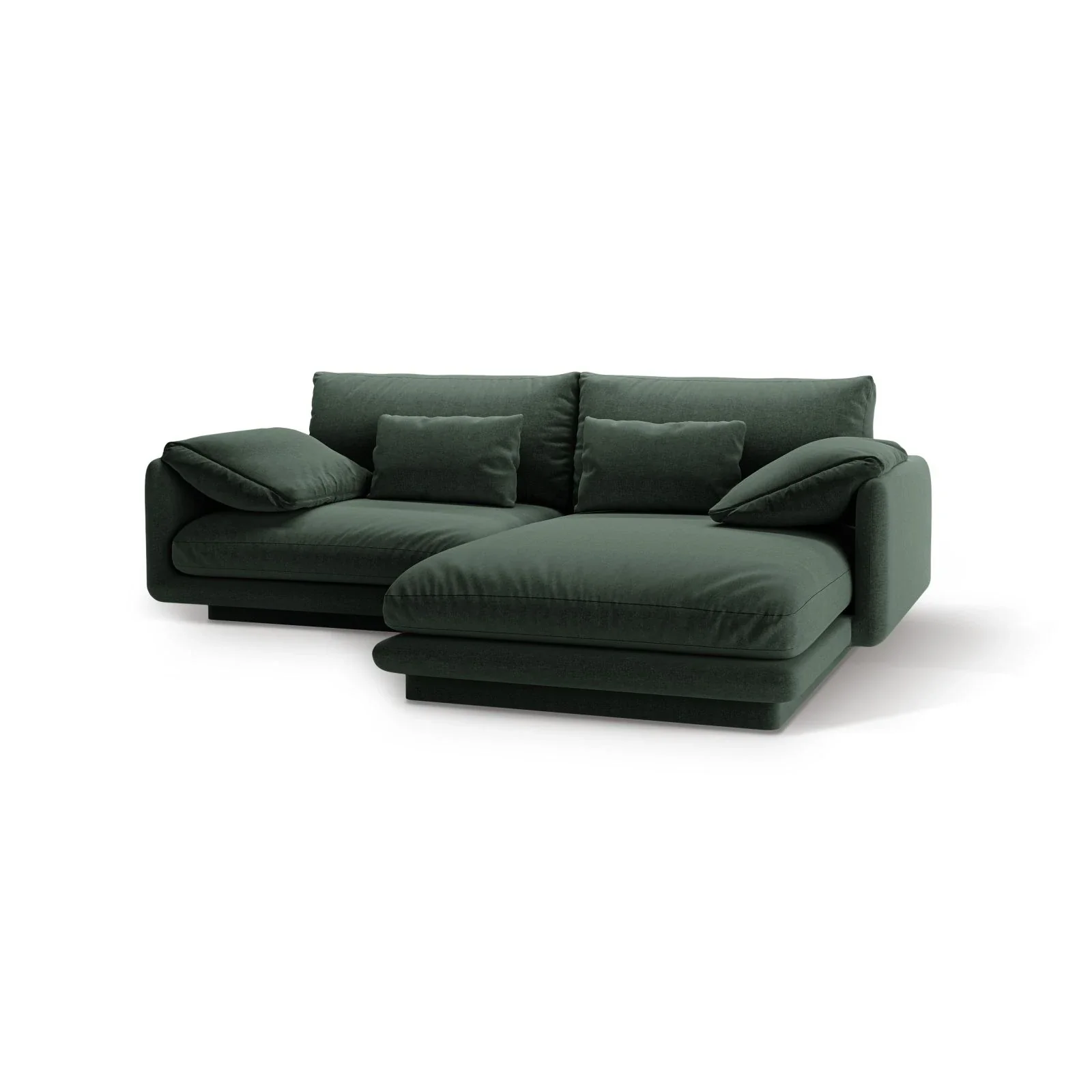 Torino Ecksofa, Rechte Seite, aus Samt oder Strukturstoff, 220x170 cm - Image 52