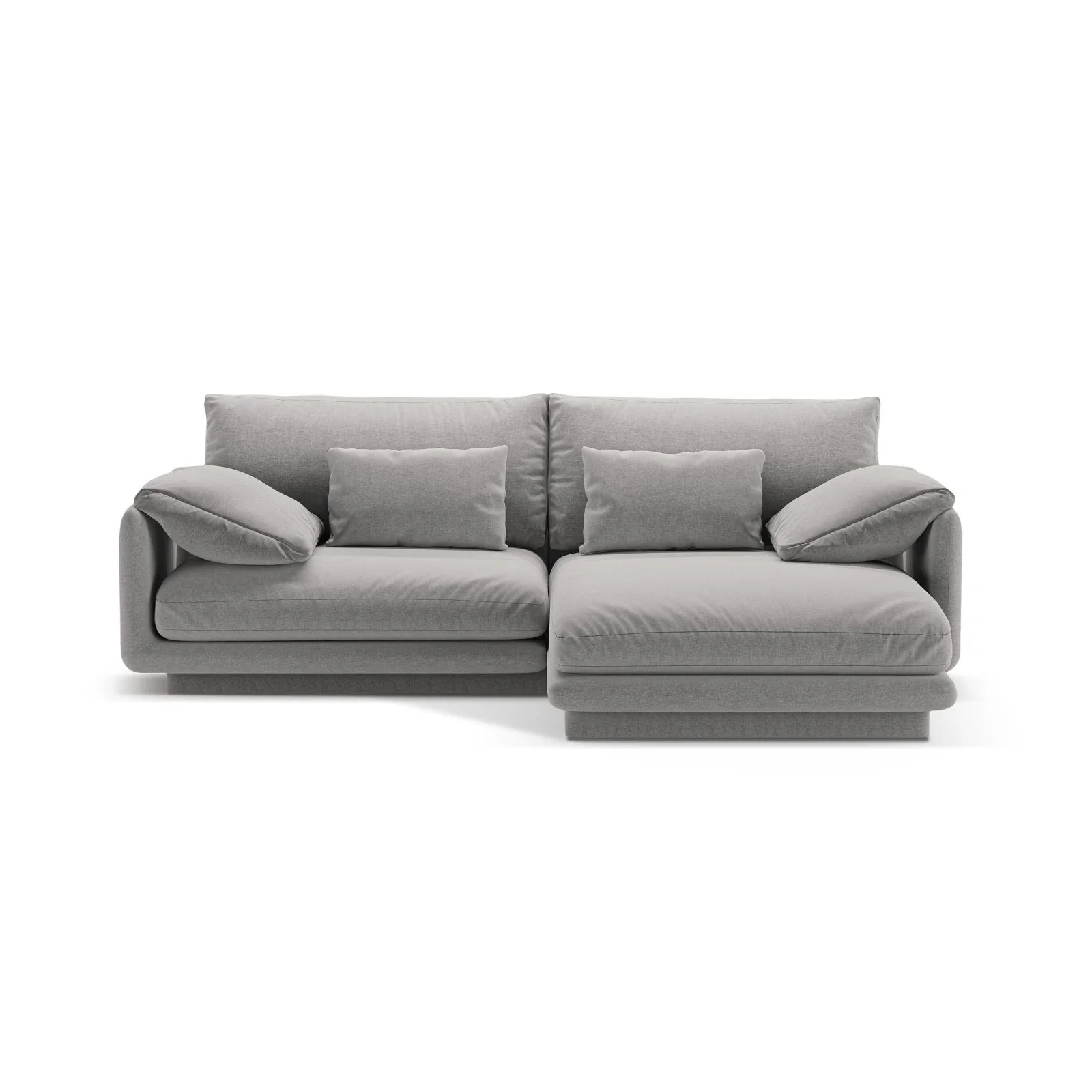 Torino Ecksofa, Rechte Seite, aus Samt oder Strukturstoff, 220x170 cm - Image 61