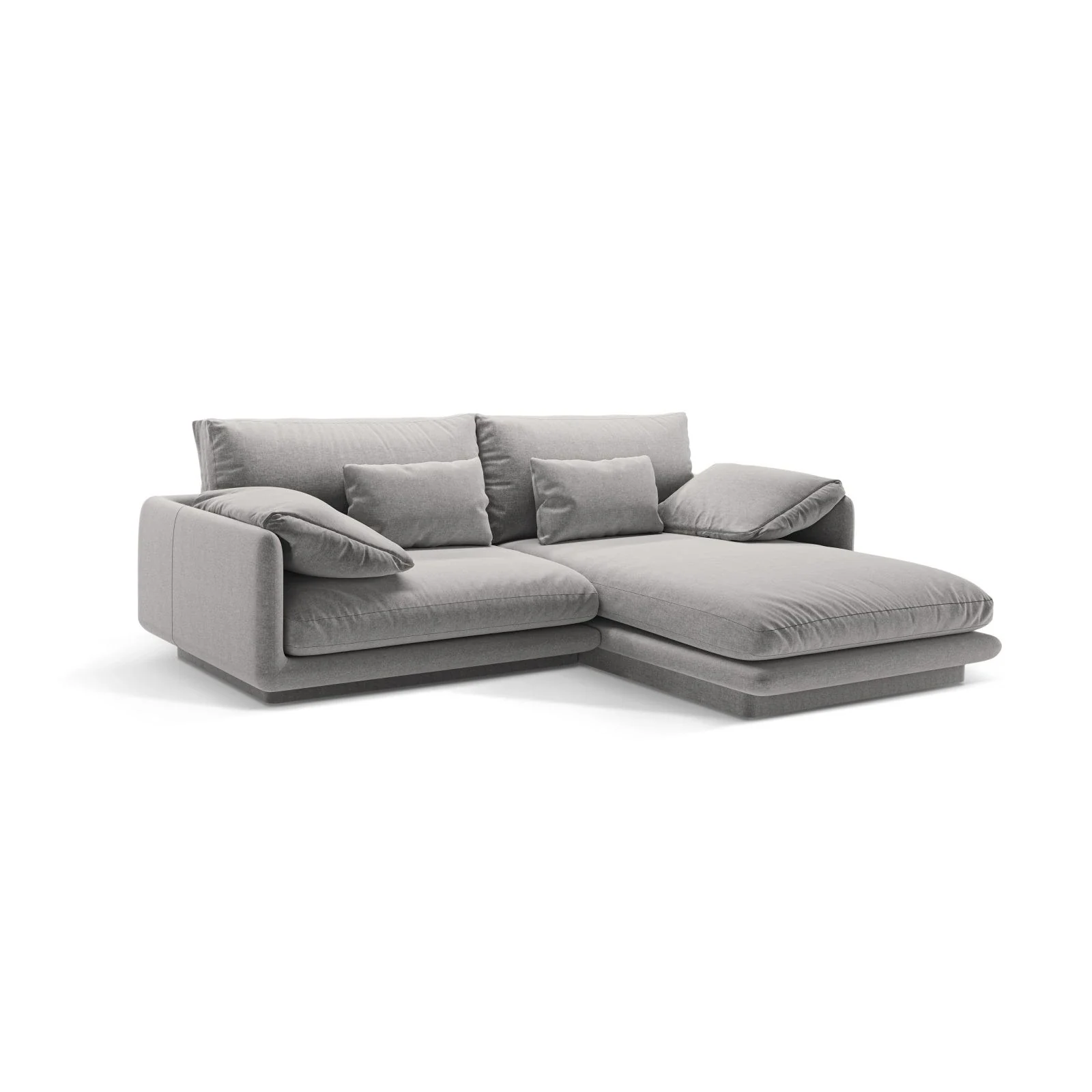 Torino Ecksofa, Rechte Seite, aus Samt oder Strukturstoff, 220x170 cm - Image 62