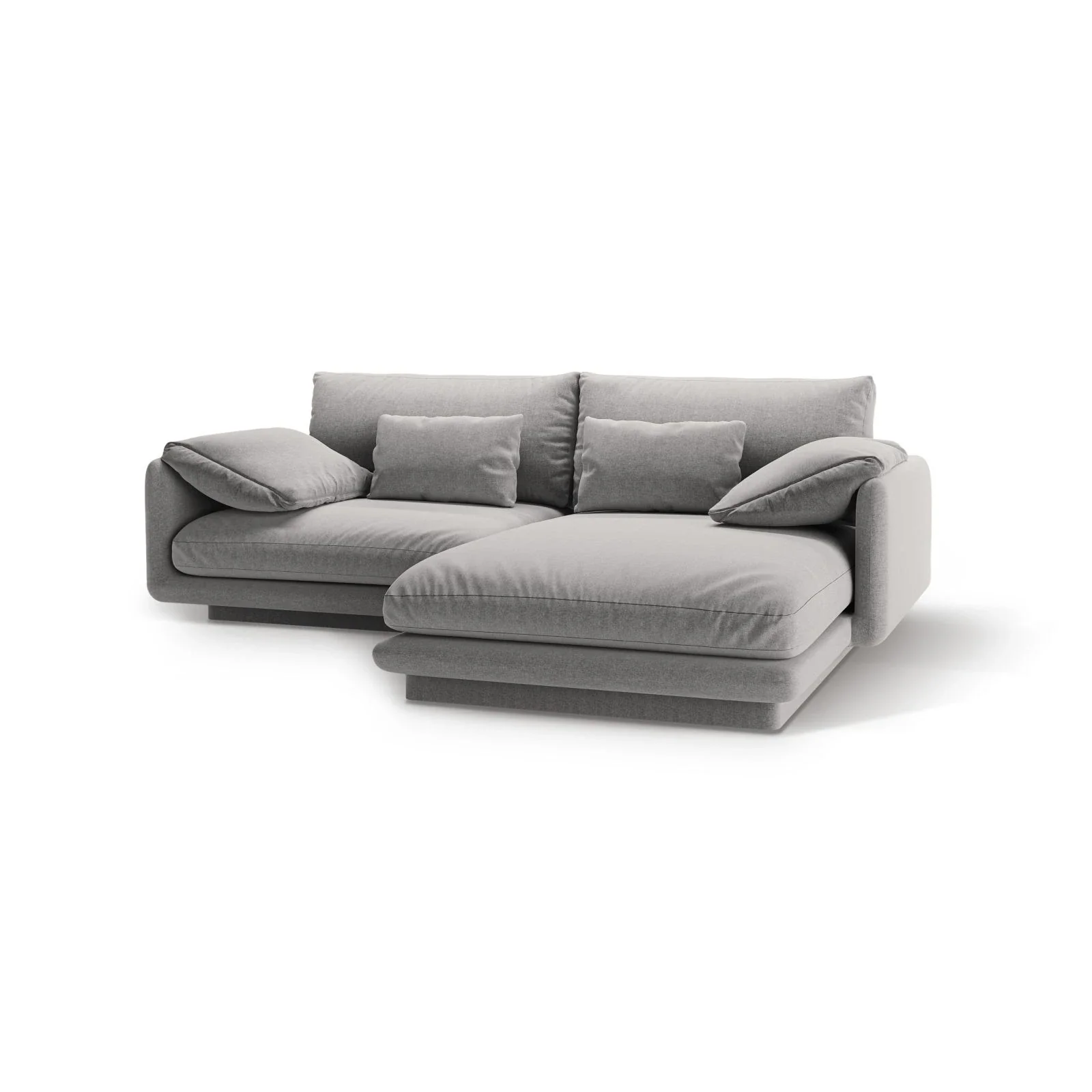 Torino Ecksofa, Rechte Seite, aus Samt oder Strukturstoff, 220x170 cm - Image 64