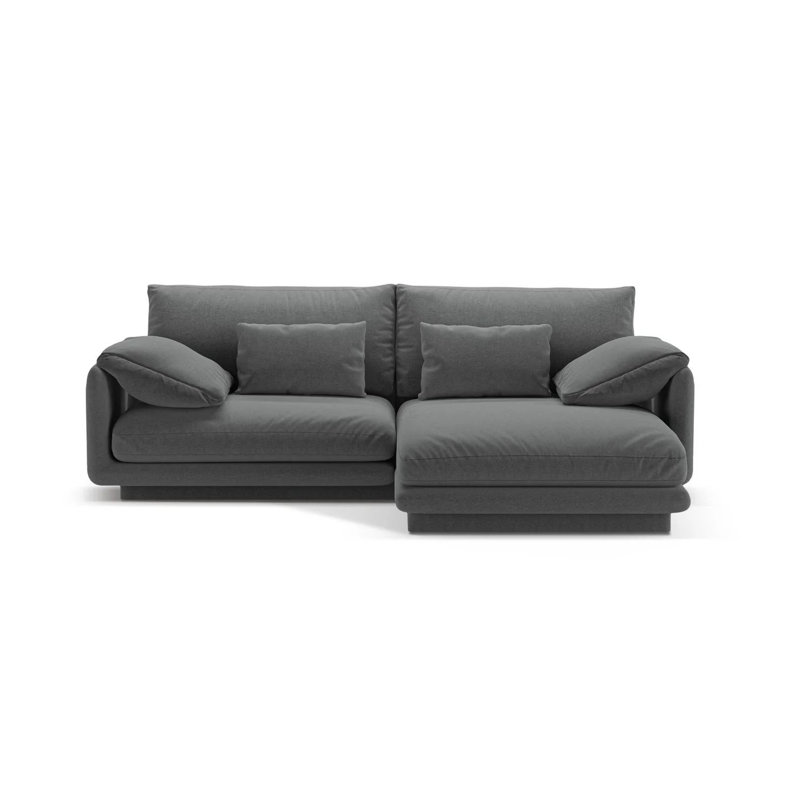 Torino Ecksofa, Rechte Seite, aus Samt oder Strukturstoff, 220x170 cm - Image 67