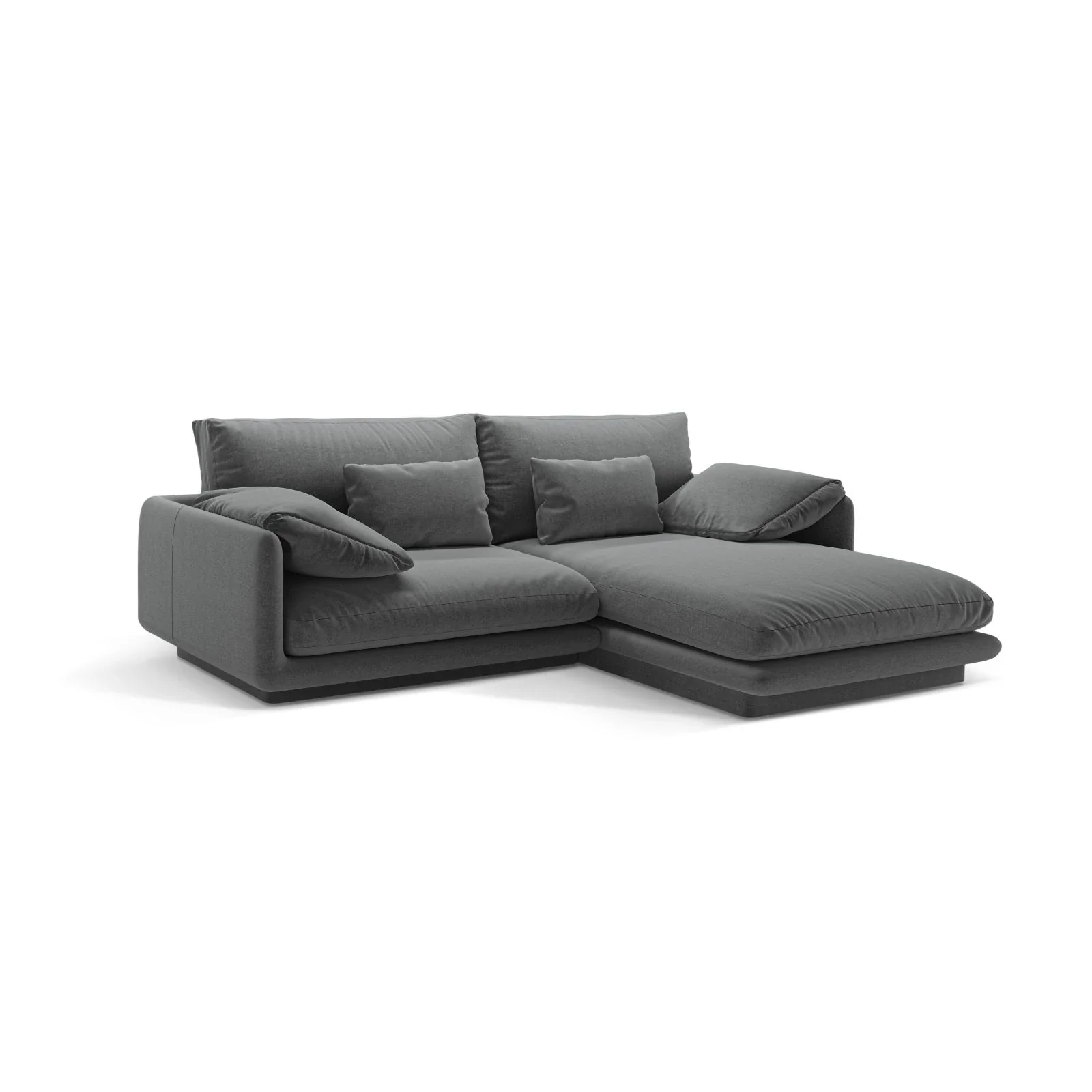 Torino Ecksofa, Rechte Seite, aus Samt oder Strukturstoff, 220x170 cm - Image 68
