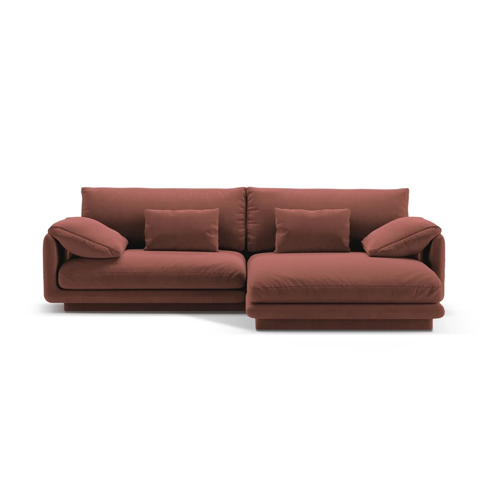 Torino Ecksofa, Rechte Seite, aus Samt oder Strukturstoff, 250x170 cm - Image 13