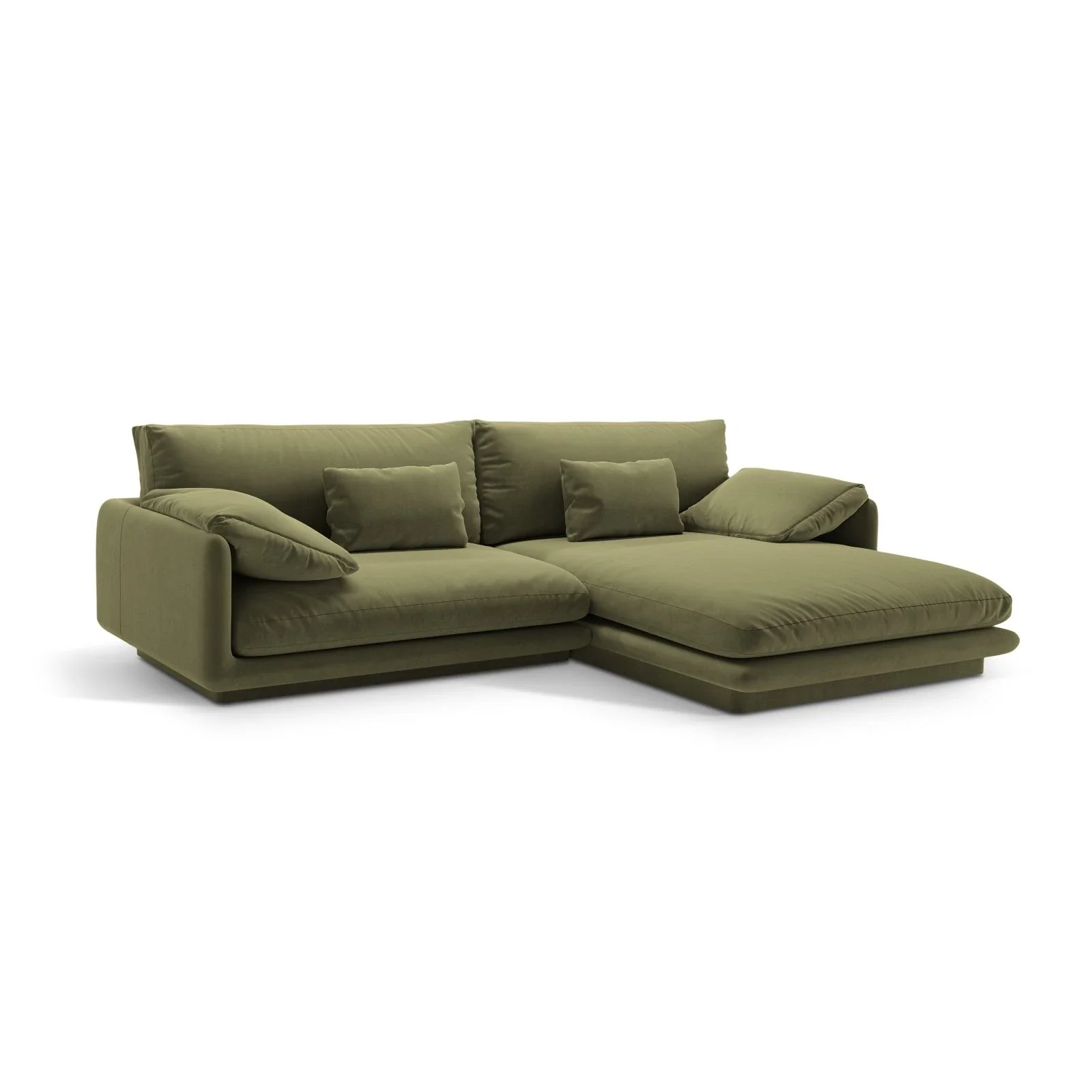Torino Ecksofa, Rechte Seite, aus Samt oder Strukturstoff, 250x170 cm - Image 32