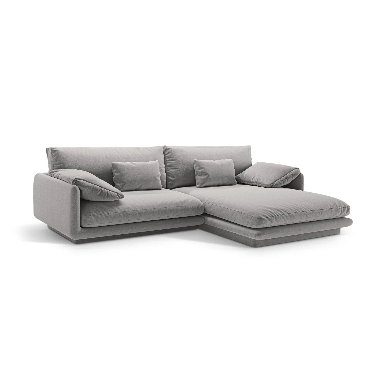 Torino Ecksofa, Rechte Seite, aus Samt oder Strukturstoff, 250x170 cm - Image 62