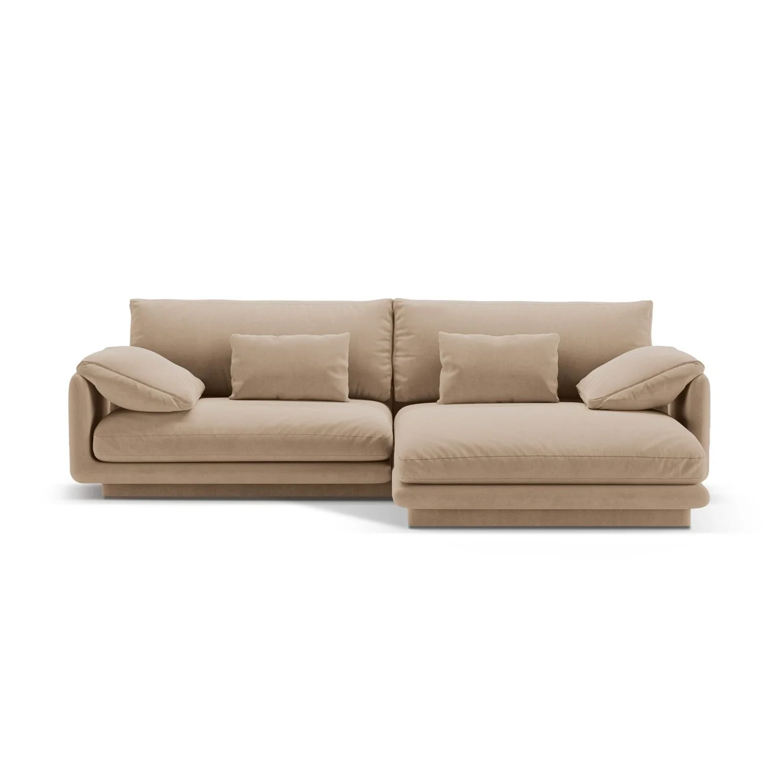 Torino Ecksofa, Rechte Seite, aus Samt oder Strukturstoff, 250x170 cm - Image 7