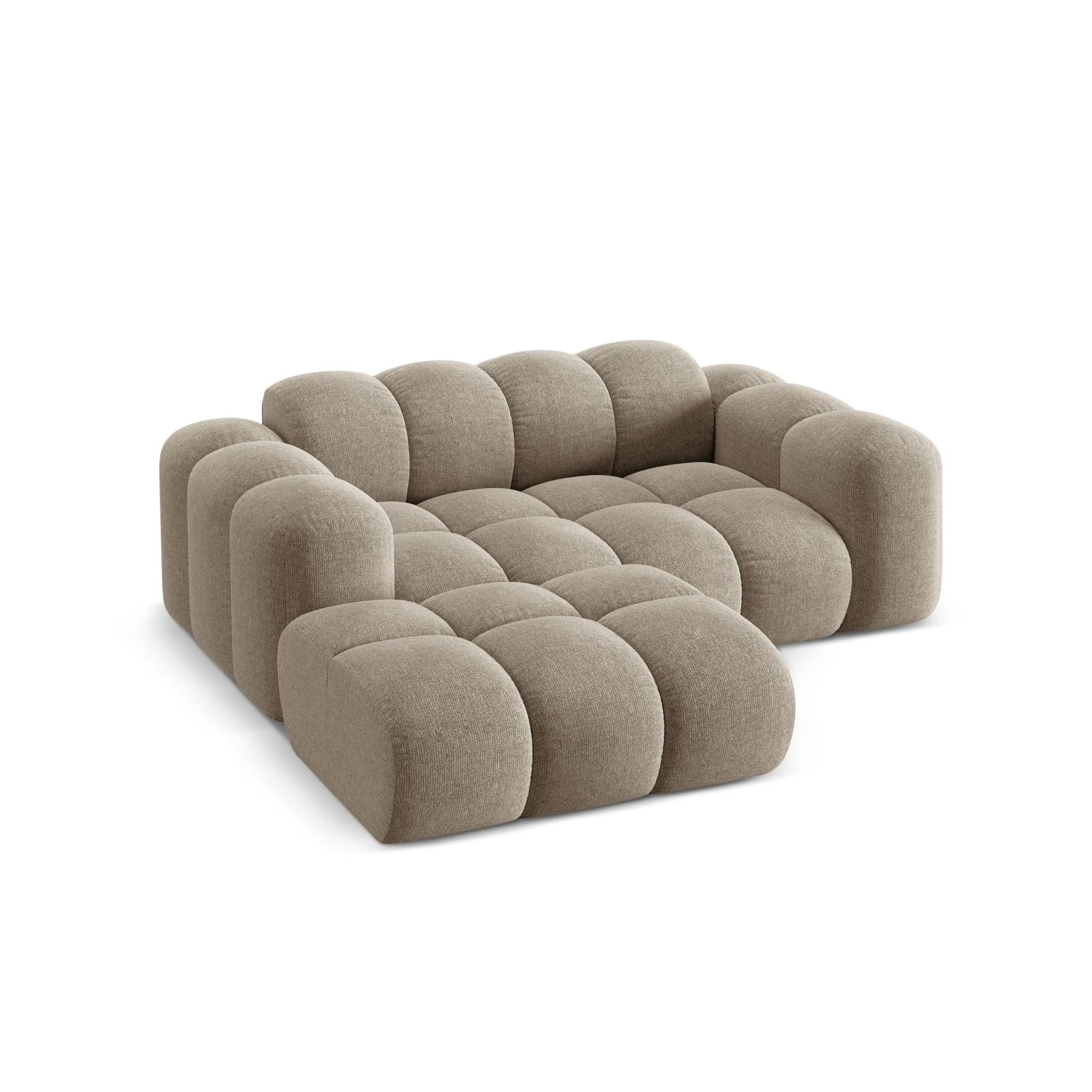 Treno 2-Sitzer Ecksofa, Linke Seite, aus Samt oder Chenille, 180x164 cm - Image 11