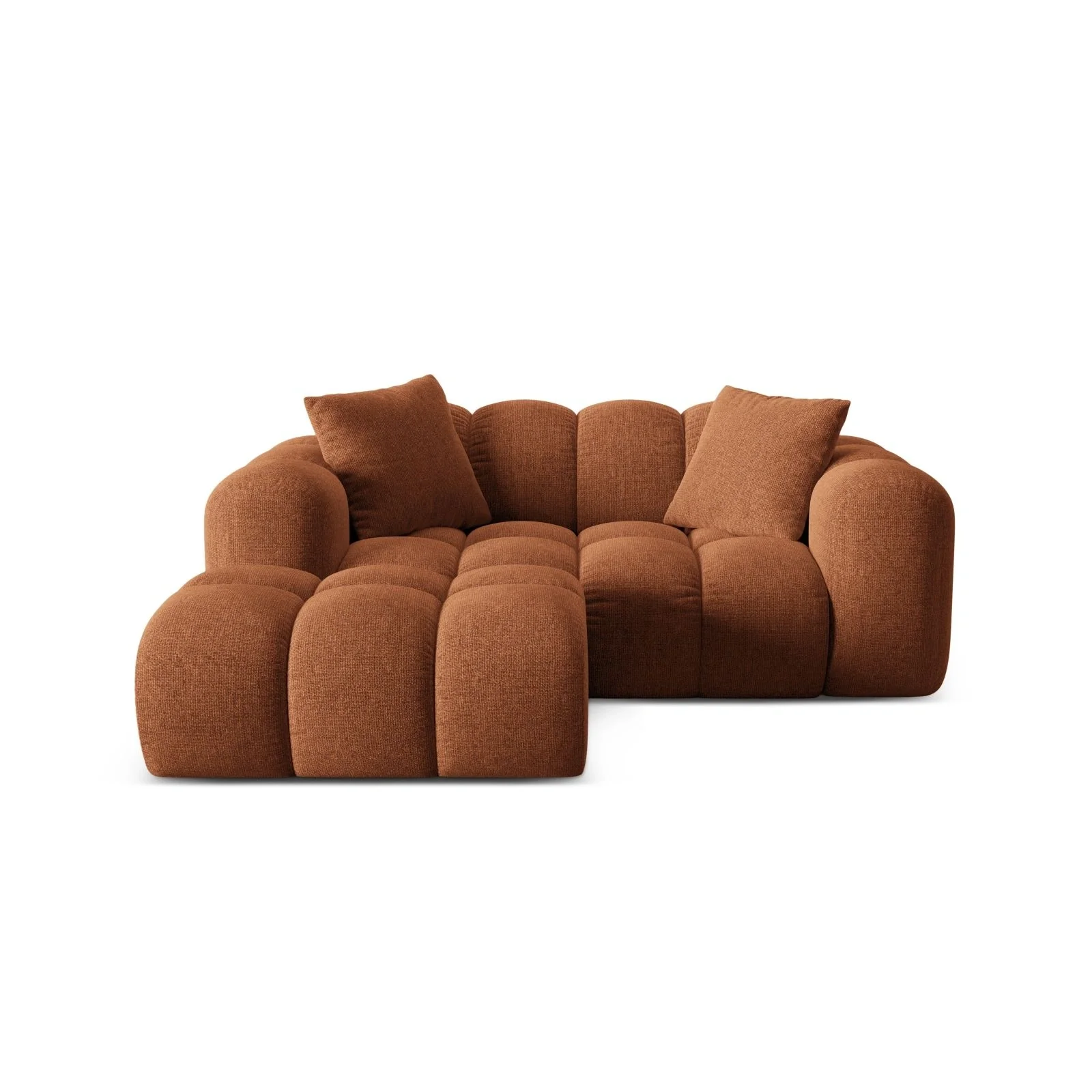 Treno 2-Sitzer Ecksofa, Linke Seite, aus Samt oder Chenille, 180x164 cm - Image 13