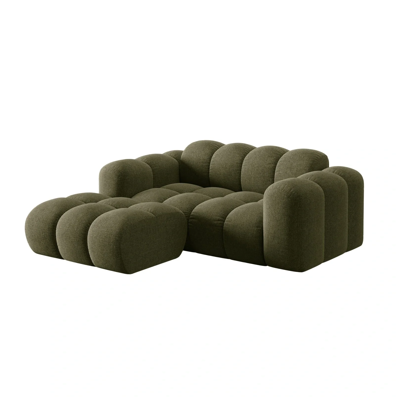 Treno 2-Sitzer Ecksofa, Linke Seite, aus Samt oder Chenille, 180x164 cm - Image 22