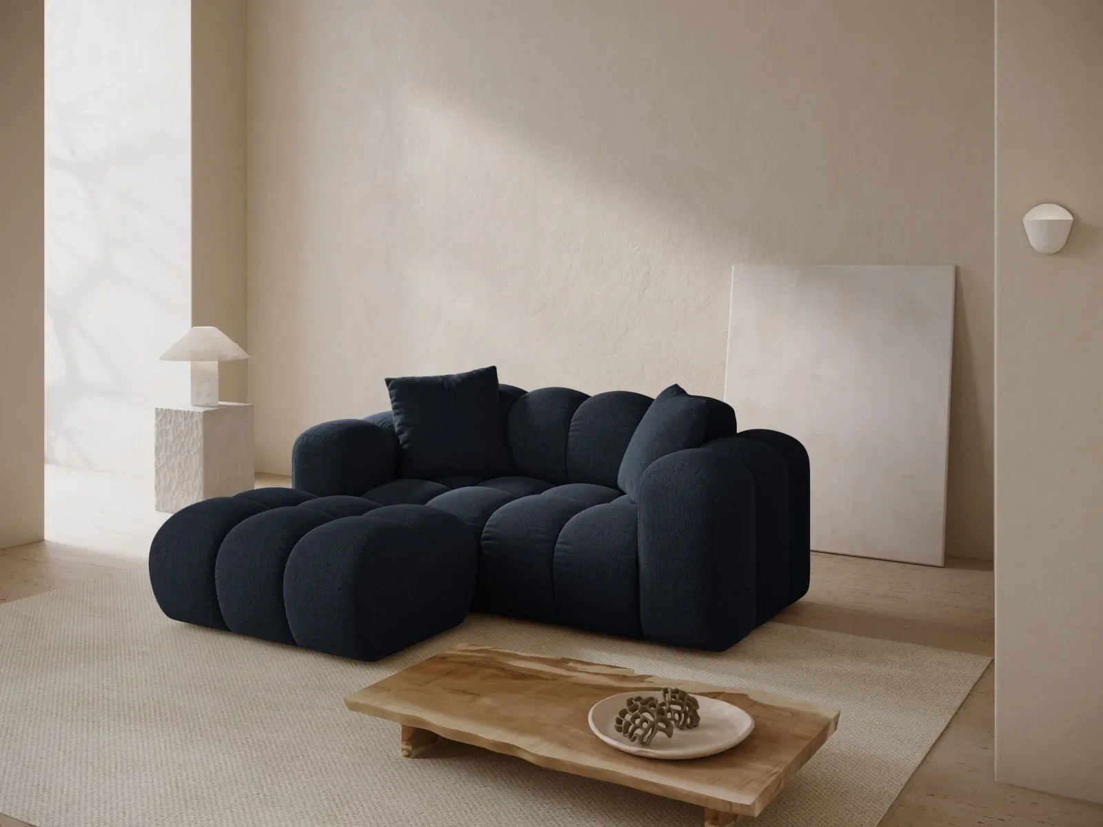 Treno 2-Sitzer Ecksofa, Linke Seite, aus Samt oder Chenille, 180x164 cm - Image 26