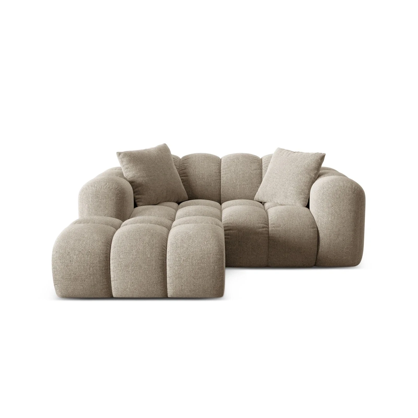 Treno 2-Sitzer Ecksofa, Linke Seite, aus Samt oder Chenille, 180x164 cm - Image 7