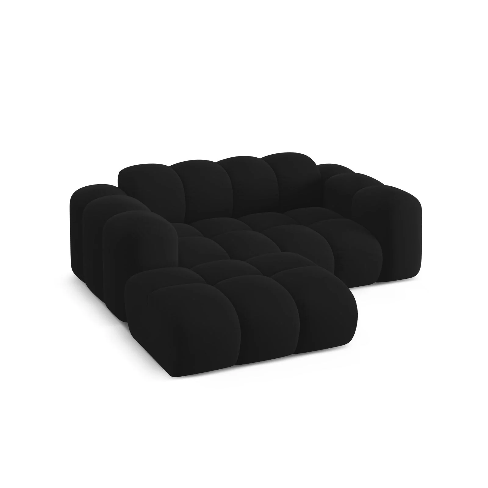 Treno 2-Sitzer Ecksofa, Linke Seite, aus Samt oder Chenille, 180x164 cm - Image 76