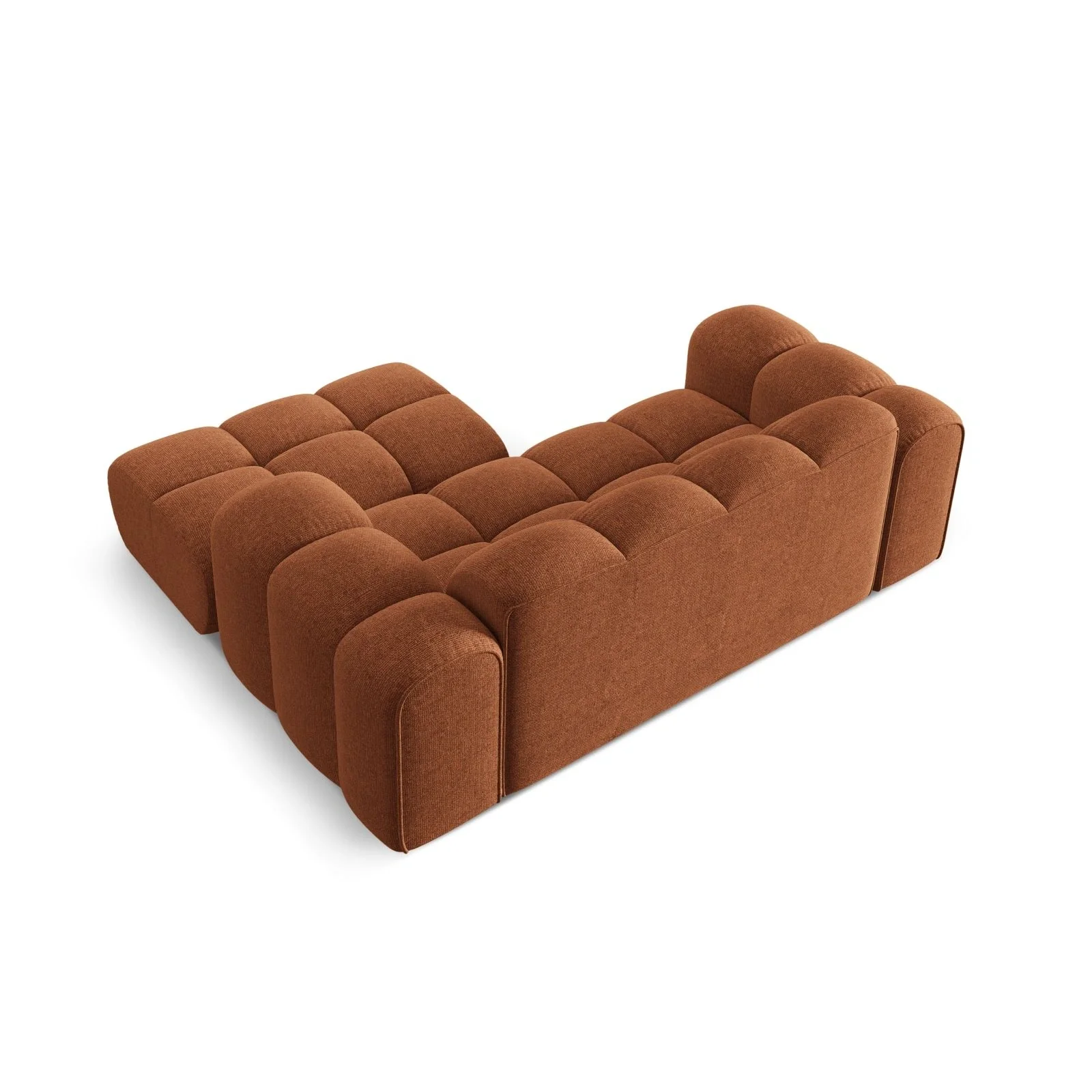 Treno 2-Sitzer Ecksofa, Rechte Seite, aus Samt oder Chenille, 180x164 cm - Image 18