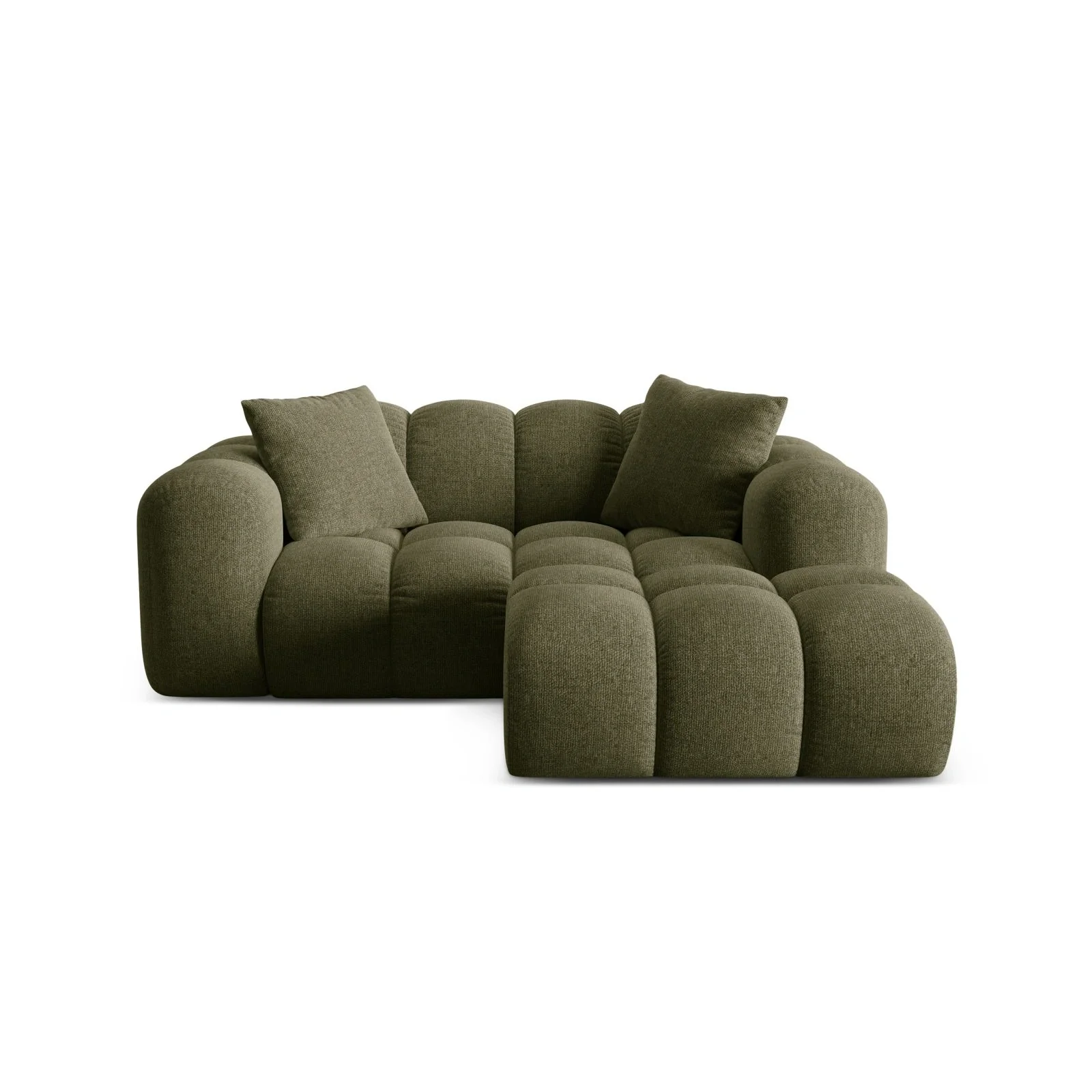 Treno 2-Sitzer Ecksofa, Rechte Seite, aus Samt oder Chenille, 180x164 cm - Image 19