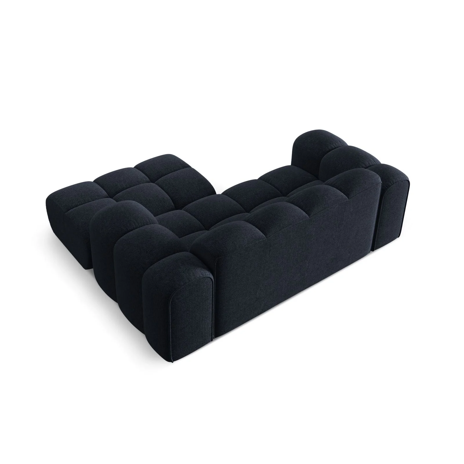 Treno 2-Sitzer Ecksofa, Rechte Seite, aus Samt oder Chenille, 180x164 cm - Image 30