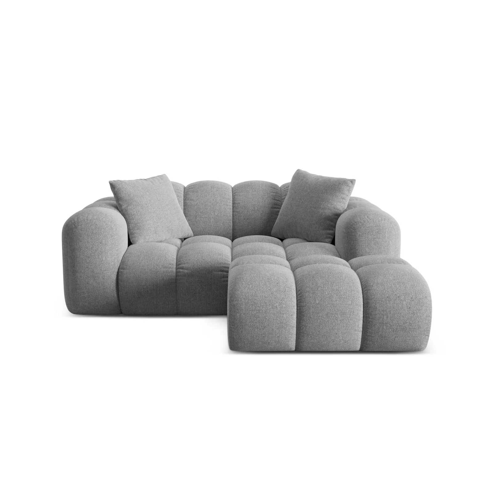 Treno 2-Sitzer Ecksofa, Rechte Seite, aus Samt oder Chenille, 180x164 cm - Image 31