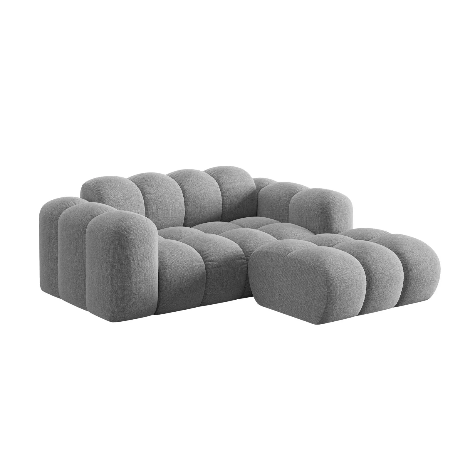 Treno 2-Sitzer Ecksofa, Rechte Seite, aus Samt oder Chenille, 180x164 cm - Image 34