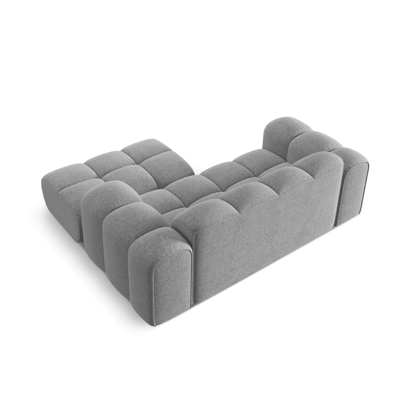 Treno 2-Sitzer Ecksofa, Rechte Seite, aus Samt oder Chenille, 180x164 cm - Image 36