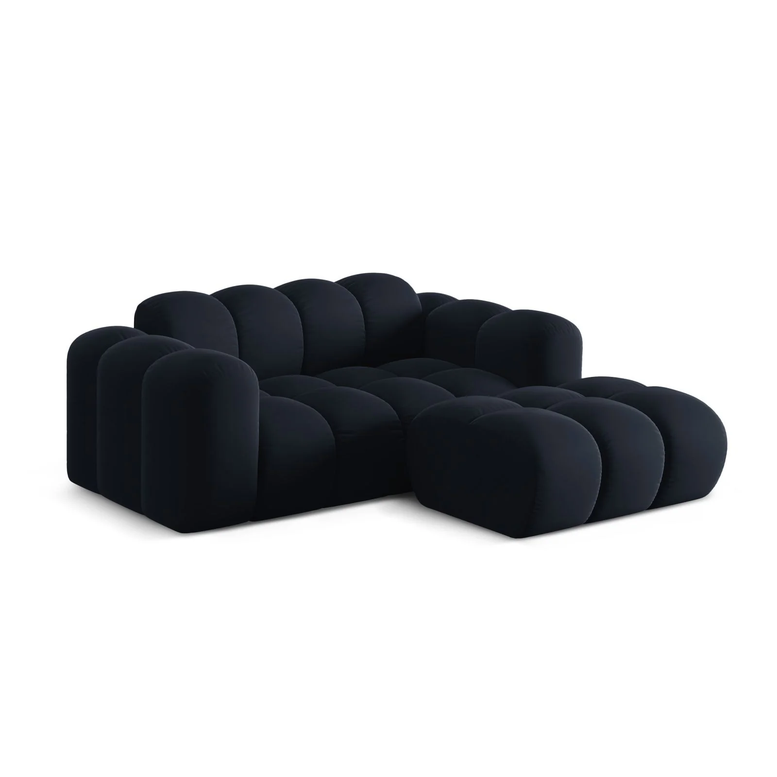 Treno 2-Sitzer Ecksofa, Rechte Seite, aus Samt oder Chenille, 180x164 cm - Image 61