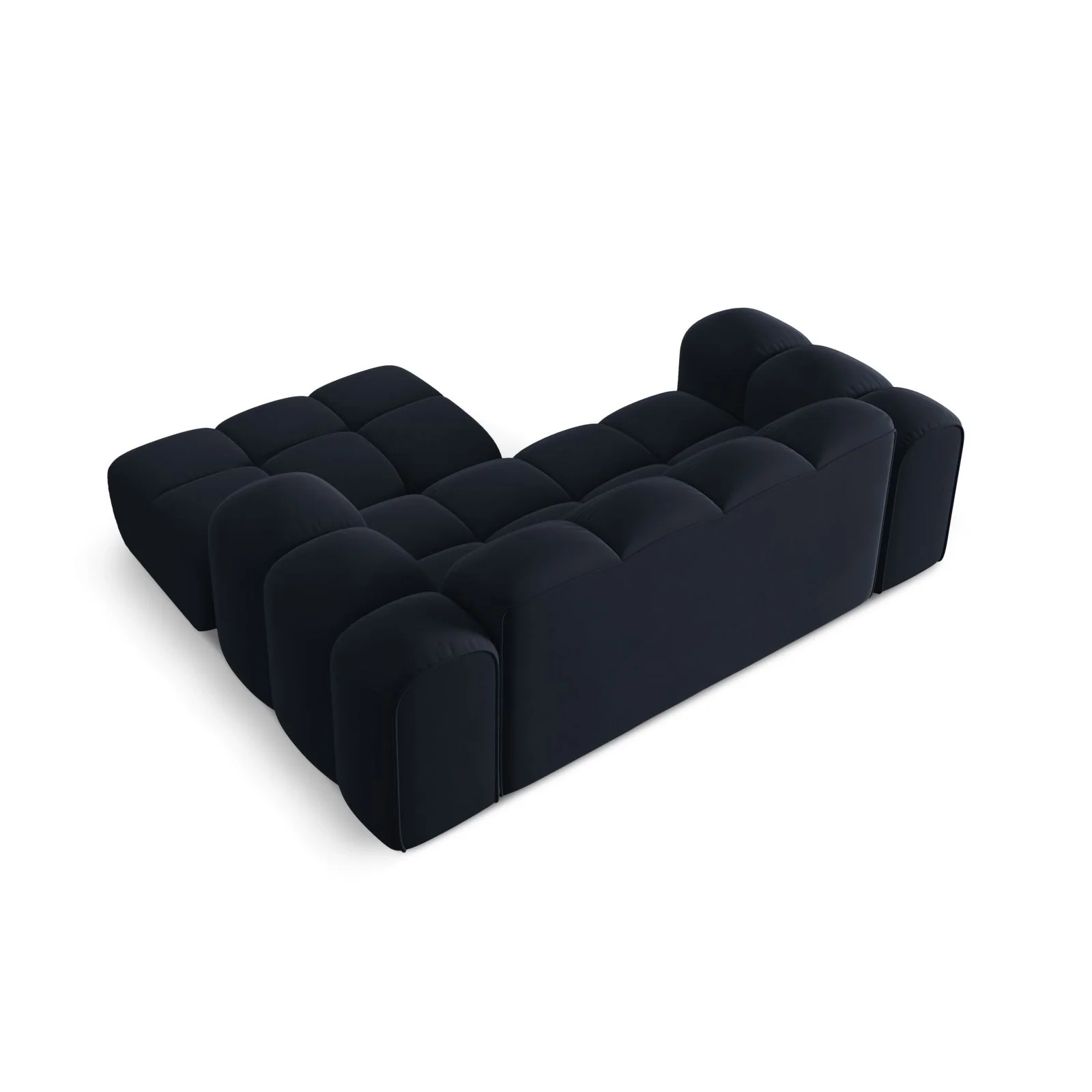 Treno 2-Sitzer Ecksofa, Rechte Seite, aus Samt oder Chenille, 180x164 cm - Image 63