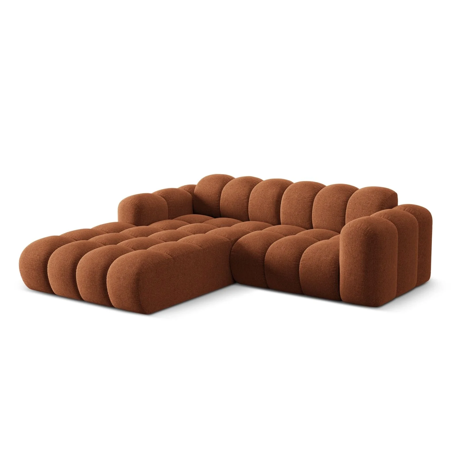 Treno 3-Sitzer Ecksofa, Linke Seite, aus Samt oder Chenille, 240x184x70 cm - Image 16
