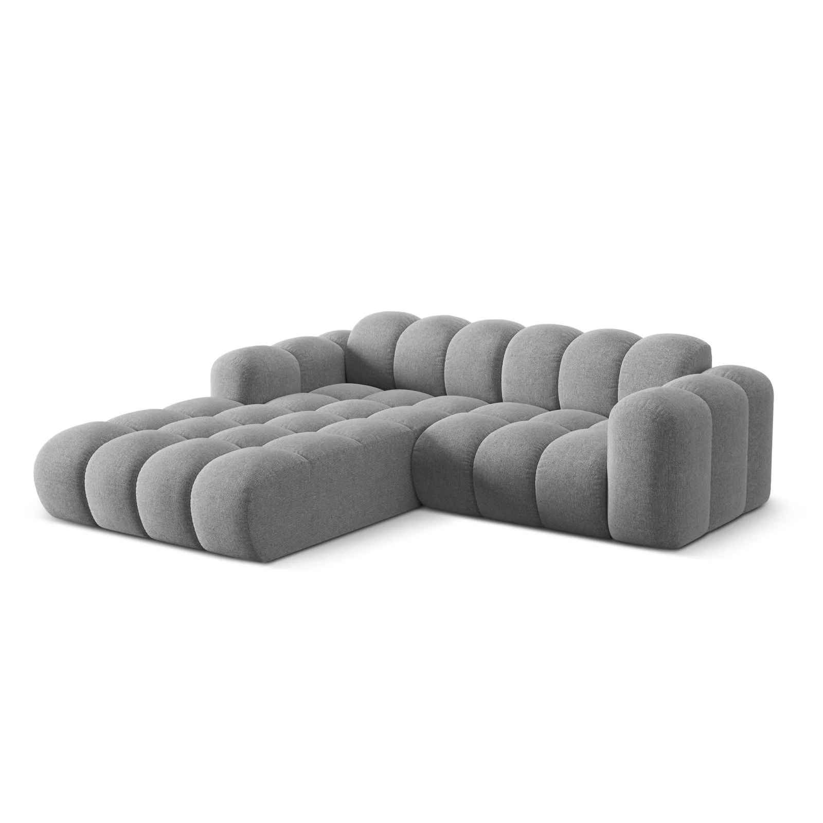 Treno 3-Sitzer Ecksofa, Linke Seite, aus Samt oder Chenille, 240x184x70 cm - Image 34