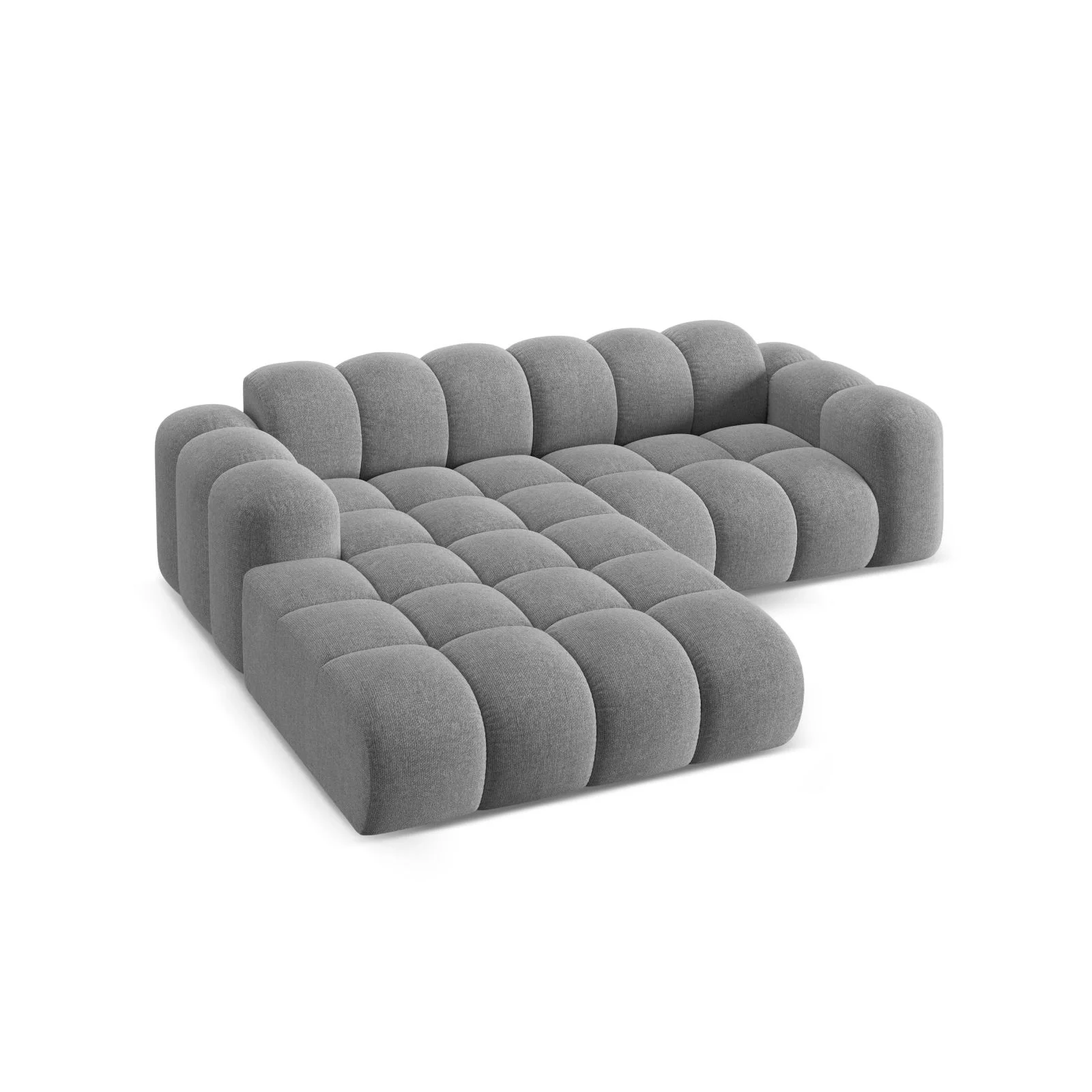 Treno 3-Sitzer Ecksofa, Linke Seite, aus Samt oder Chenille, 240x184x70 cm - Image 35