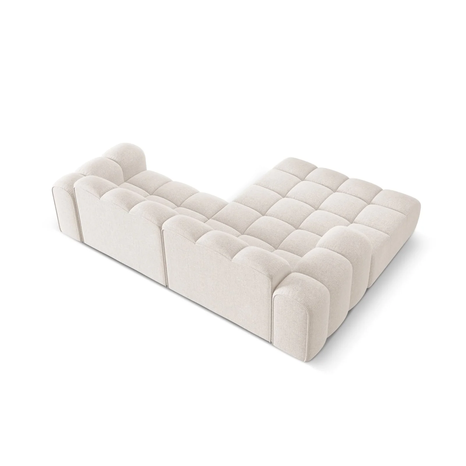 Treno 3-Sitzer Ecksofa, Linke Seite, aus Samt oder Chenille, 240x184x70 cm - Image 6