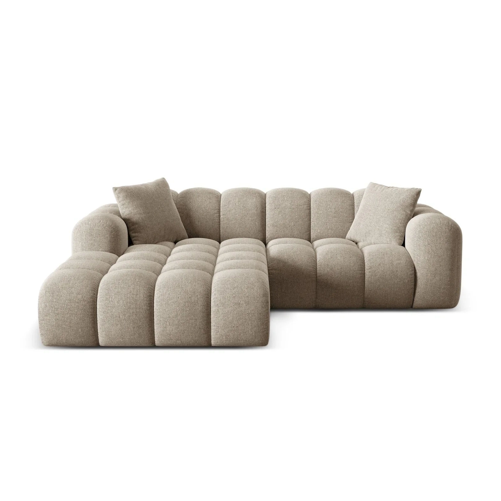 Treno 3-Sitzer Ecksofa, Linke Seite, aus Samt oder Chenille, 240x184x70 cm - Image 7